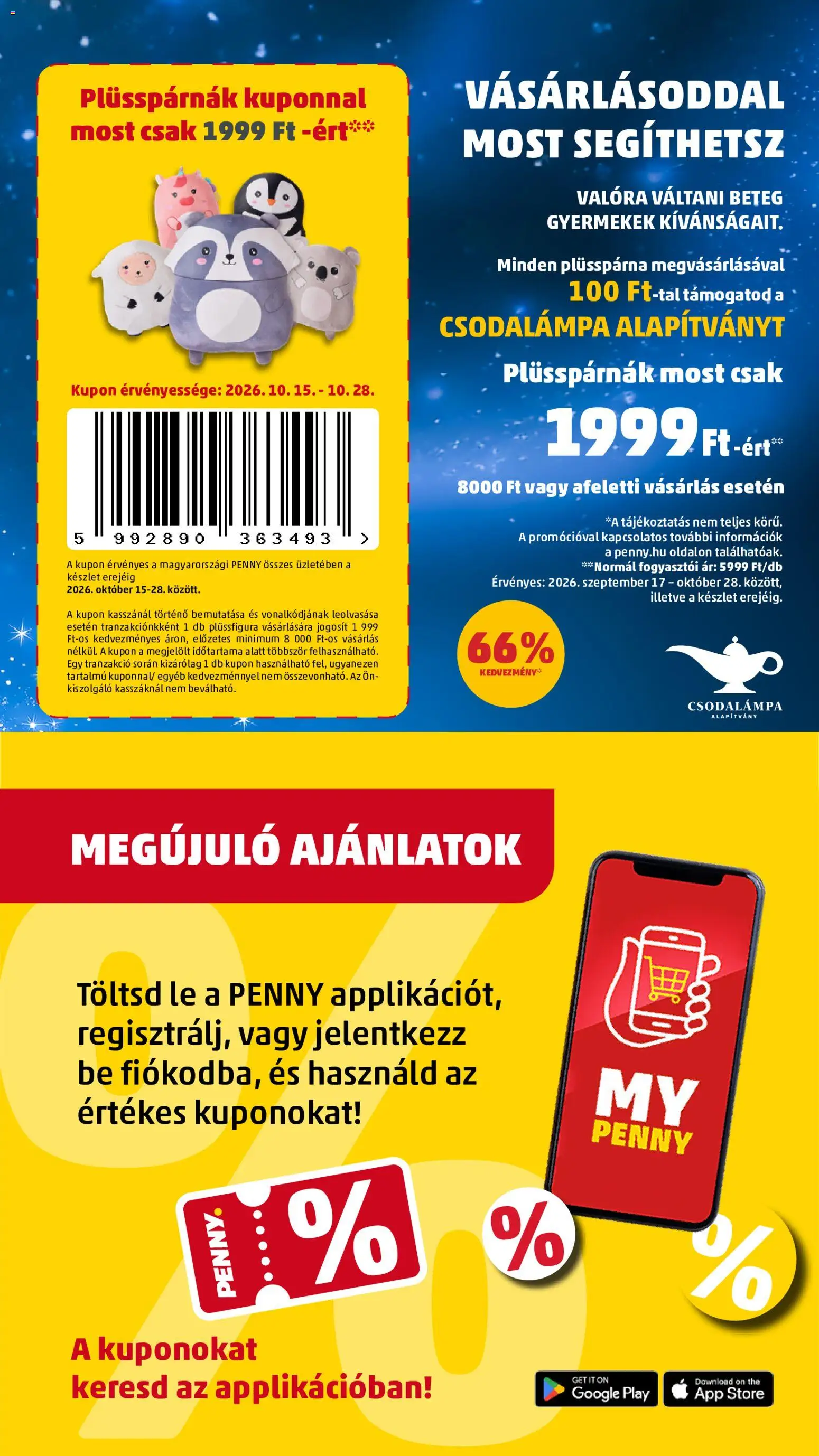 PENNY akciós ujság - amely érvényes a következő dátumtól: 2026.10.22. | Oldal: 26