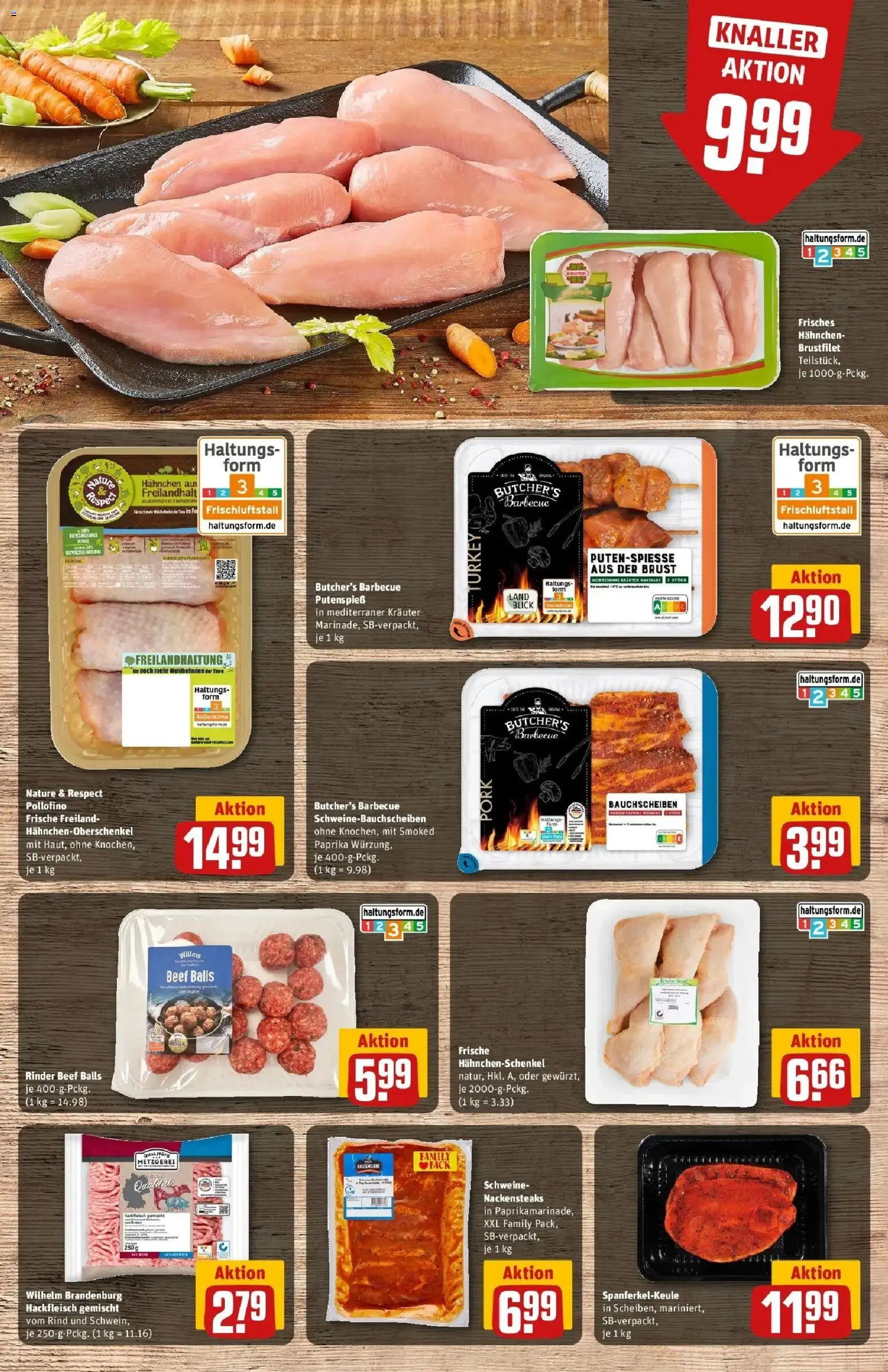 Rewe Prospekt Bonn / Beuel – gültig ab 27.07.2026 | Seite: 9 | Produkte: Nackensteaks, Hahnchen, Hahnchenschenkel, Schal