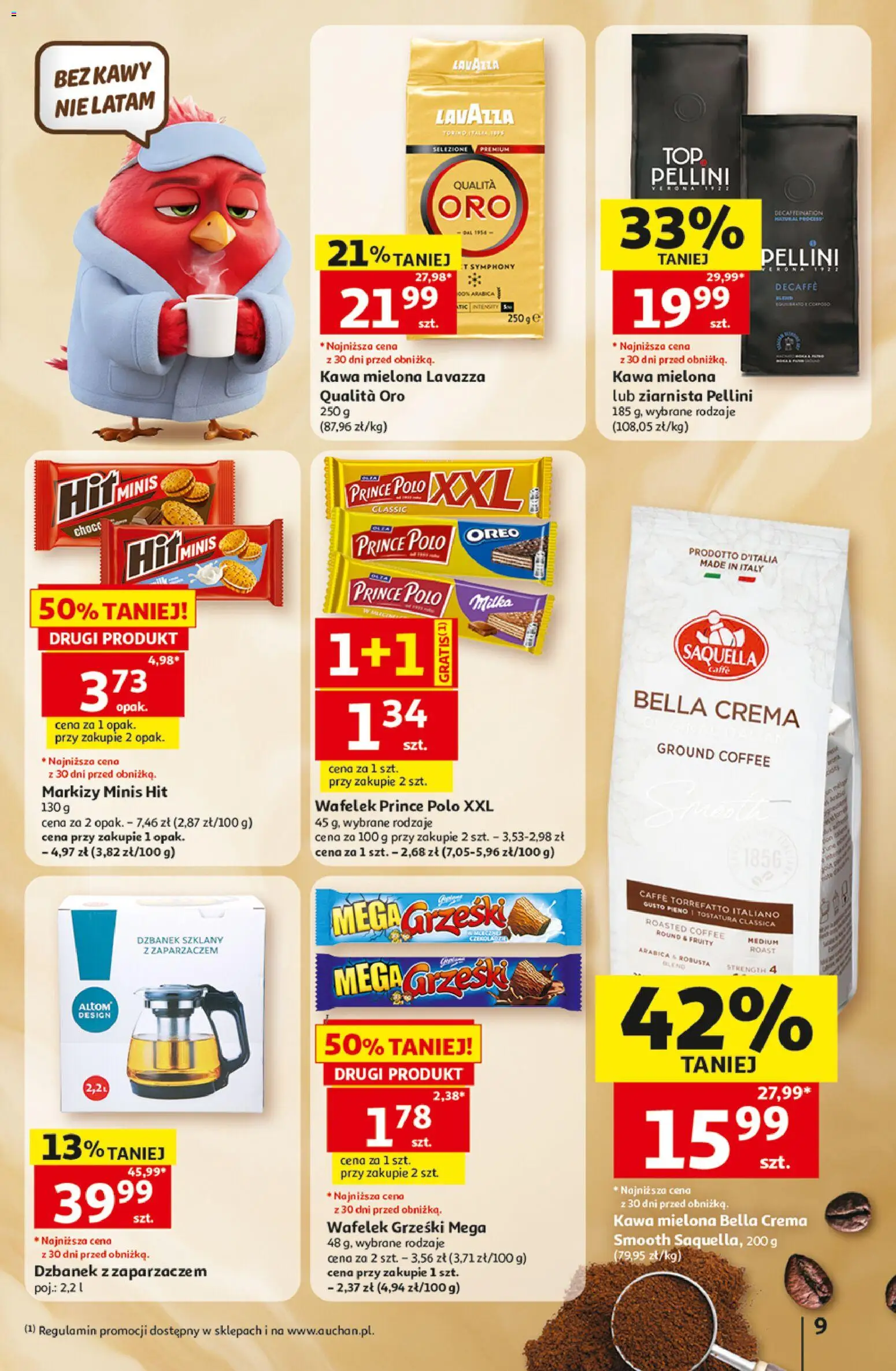 Auchan gazetka - Hipermarket od 29.10.2026 | Strona: 9 | Produkty: Dzbanek, Prince polo xxl, Milka, Prince polo
