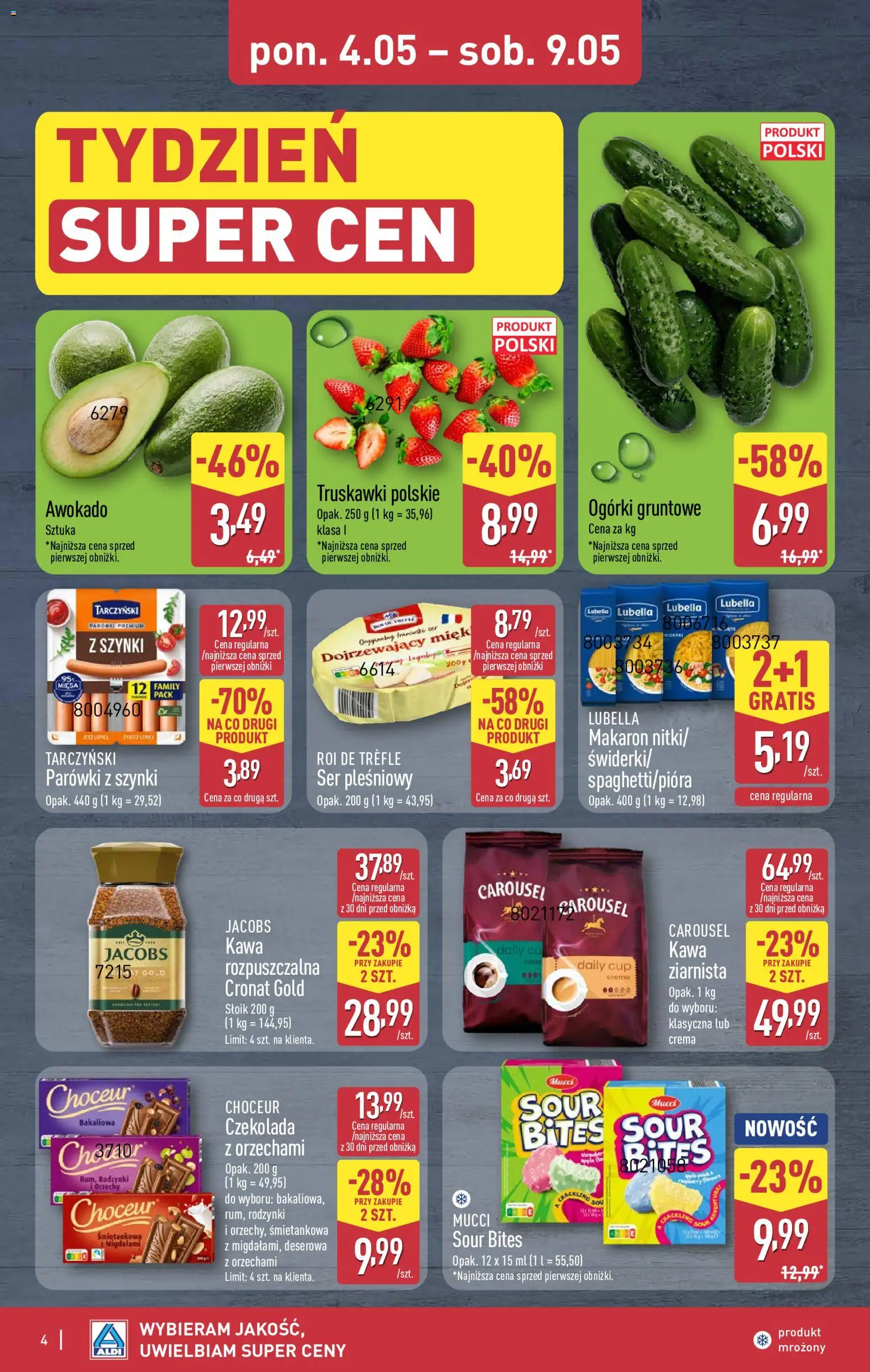 Aldi Polsko leták - Artykuły przemysłowe i tekstylia od 07.05.2026 | Strana: 4 | Produkty: Jacobs, Crema