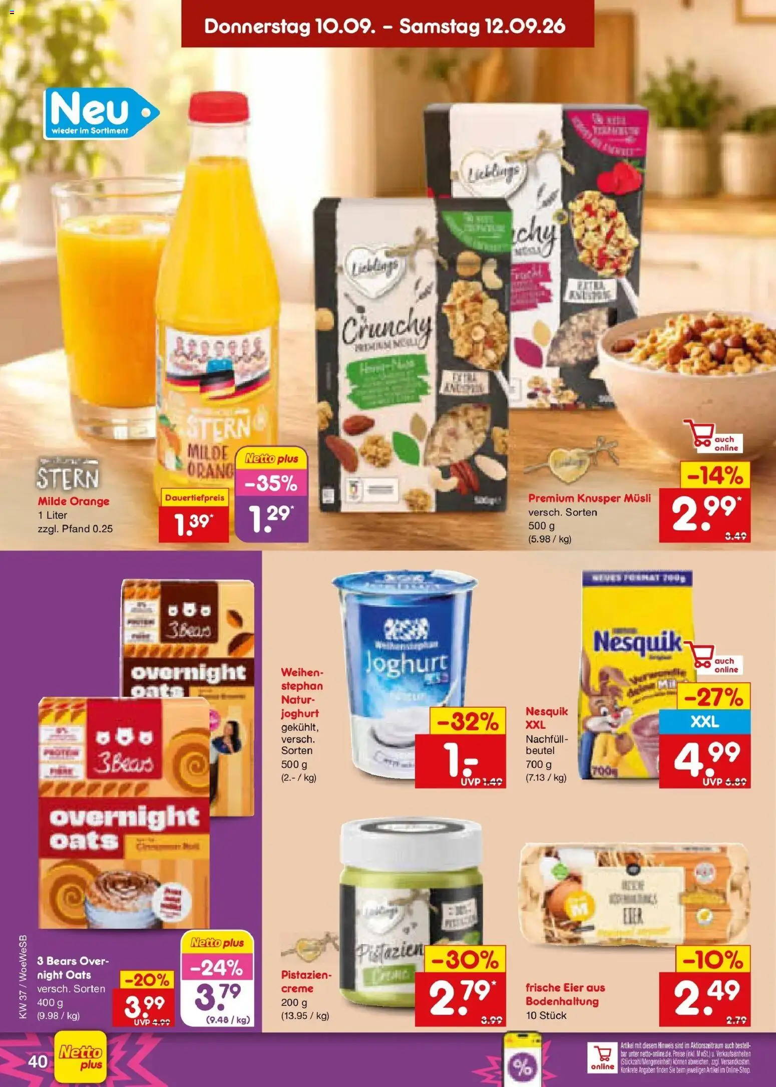 Netto Marken-Discount Prospekt Leonberg – gültig ab 07.09.2026 | Seite: 58 | Produkte: Musli, Nesquik, Joghurt, Eier
