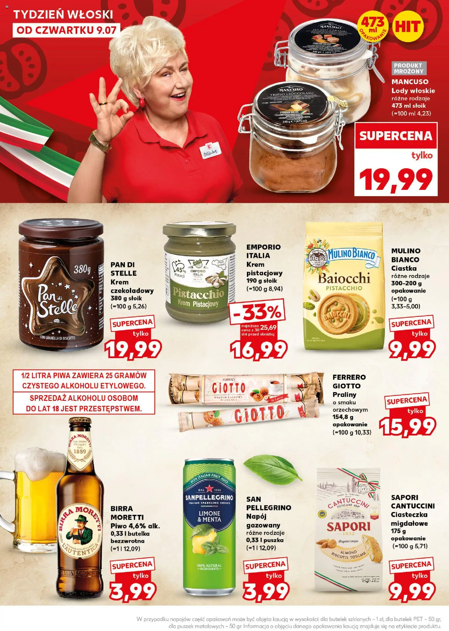 Kaufland Polsko leták - Mocny start od 13.07.2026 | Strana: 18 | Produkty: Krém, Cantuccini