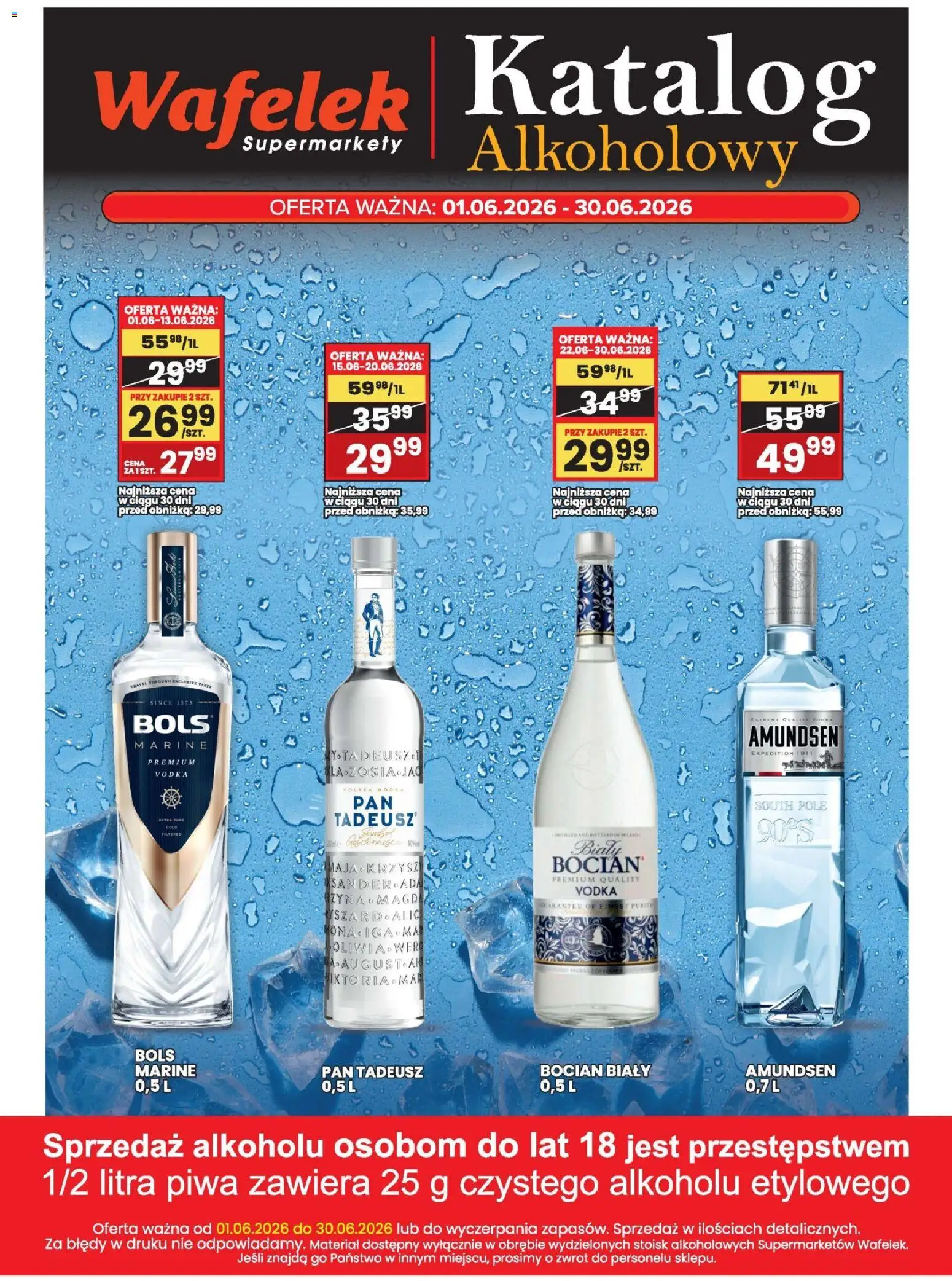 Wafelek gazetka alkoholowa od 01.06.2026 | Strona: 1 | Produkty: Vodka