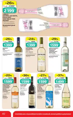 GERE & SCHUBERT IRSAL OLIVÉR, CSERSZEGI FŰSZERES VAGY ROSÉ CUVÉE, 0,75 l, 3039 Ft/l + visszaváltási díj 50 Ft - amely érvényes a következő dátumtól: 2026.07.16. | Oldal: 40 | Termékek: Pezsgő, Bor