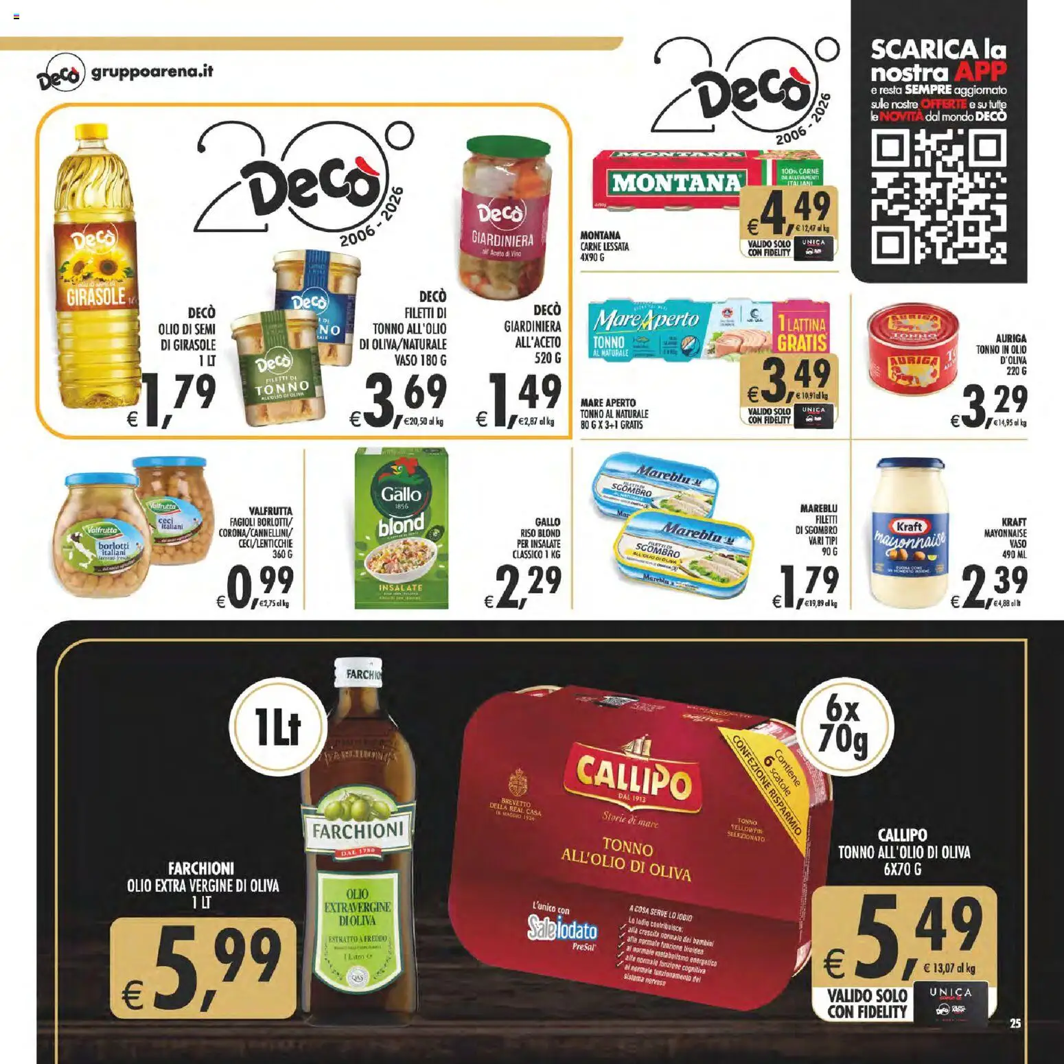 Volantino Decò del 29.05.2026 | Pagina: 25 | Prodotti: Riso, Fagioli, Olio, Olio di Oliva