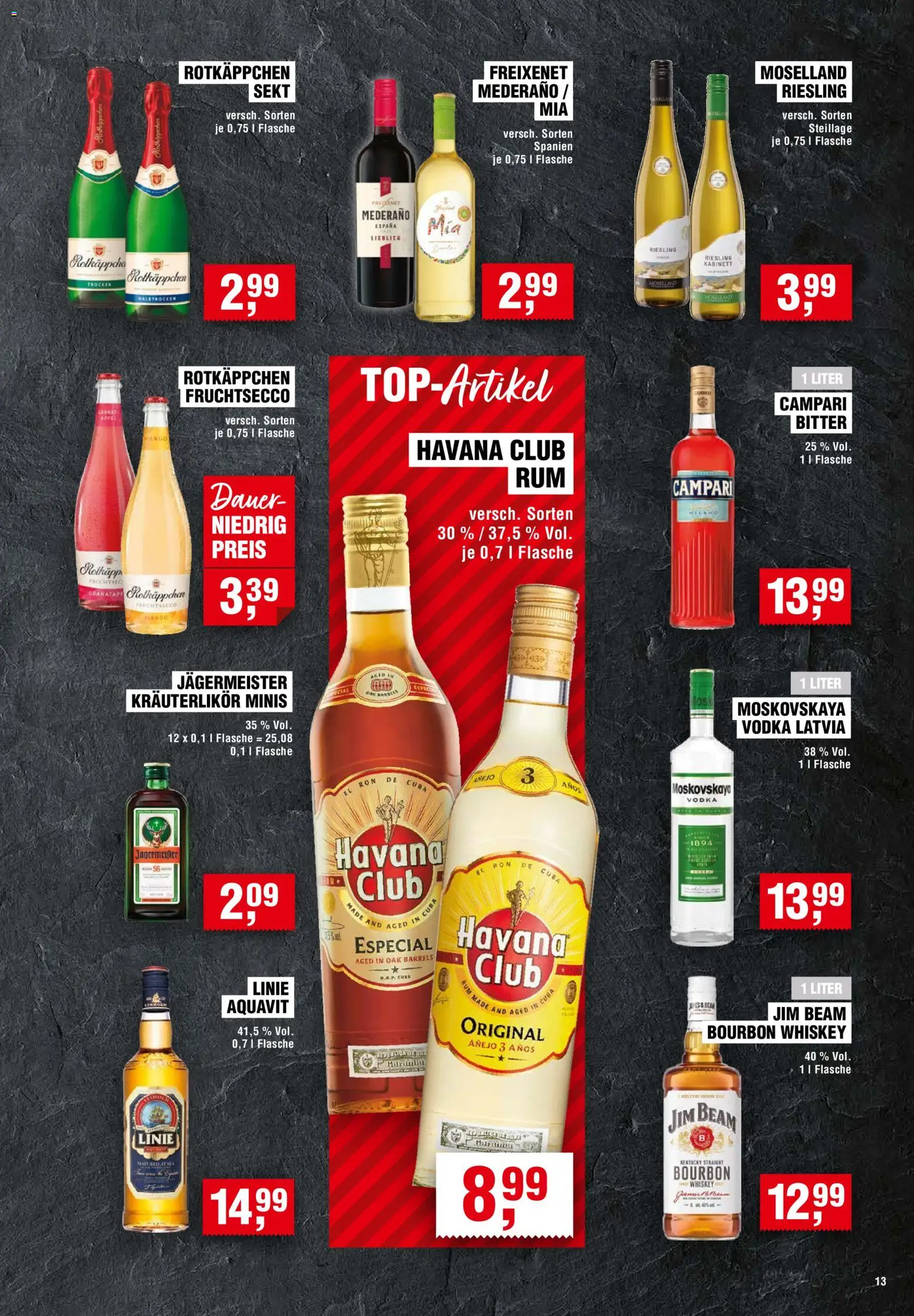 Handelshof Prospekt – gültig ab 01.10.2026 | Seite: 13 | Produkte: Havana club, Jim beam, Campari, Rotkäppchen