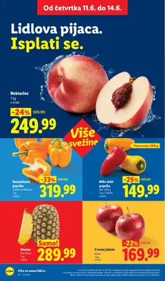 Domaća zelena ljuta paprika, Komad - pregled Lidl kataloga - važi od 11.06.2026 | Strana: 14 | Proizvode: Krastavci, Paprika, Banane