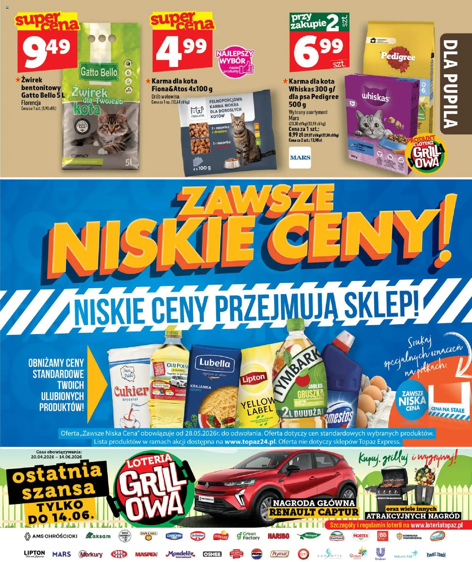 Topaz gazetka - MAZ od 11.06.2026 | Strona: 11 | Produkty: Gruszka, Grill, Pedigree, Cukier