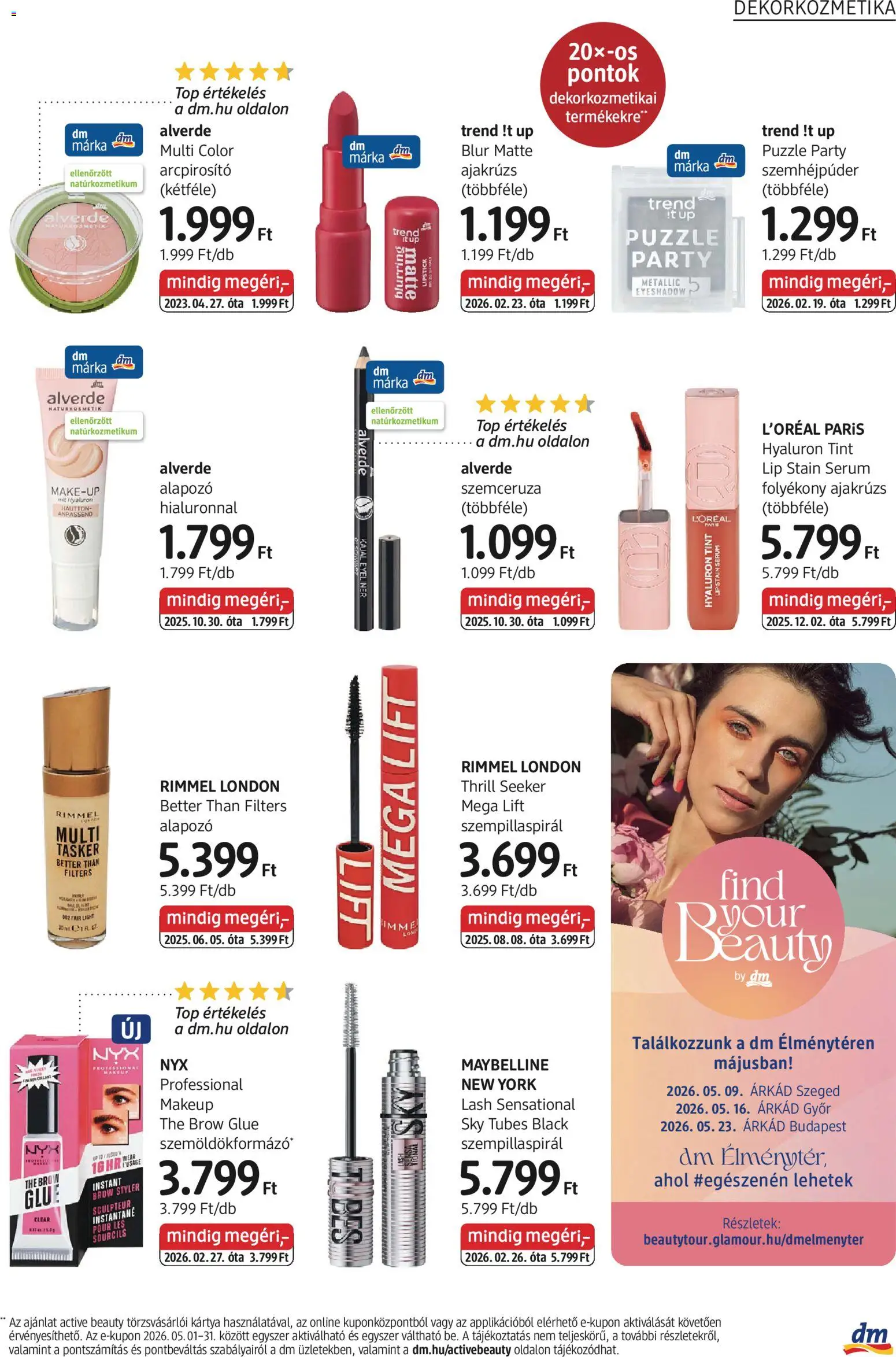 DM Drogerie Markt akciós ujság - amely érvényes a következő dátumtól: 07.05.2026 | Oldal: 9 | Termékek: Szempillaspirál, Puzzle, Alapozó, Szemceruza