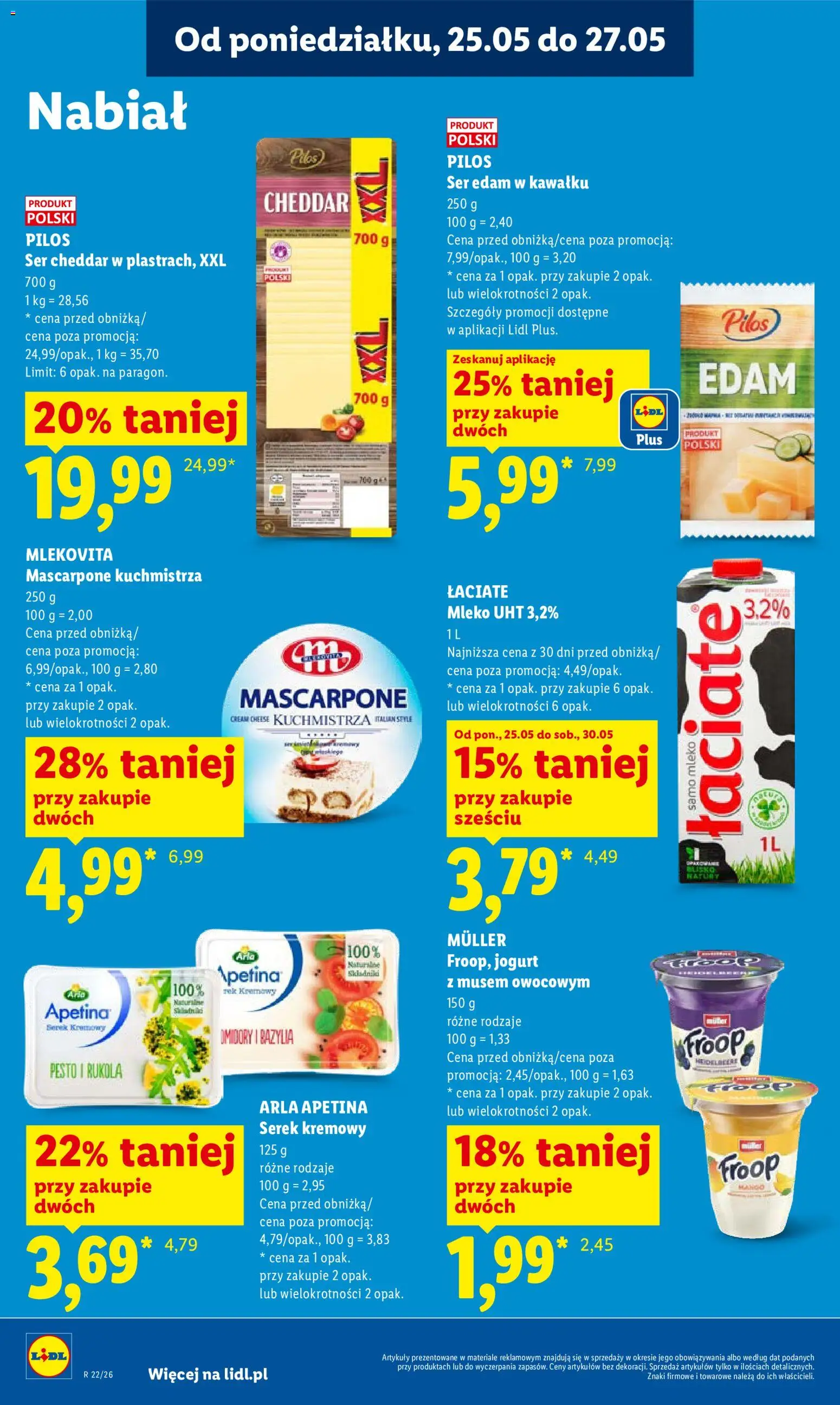 Lidl gazetka od 25.05.2026 | Strona: 52 | Produkty: Cream cheese, Bazylia, Mleko, Ser