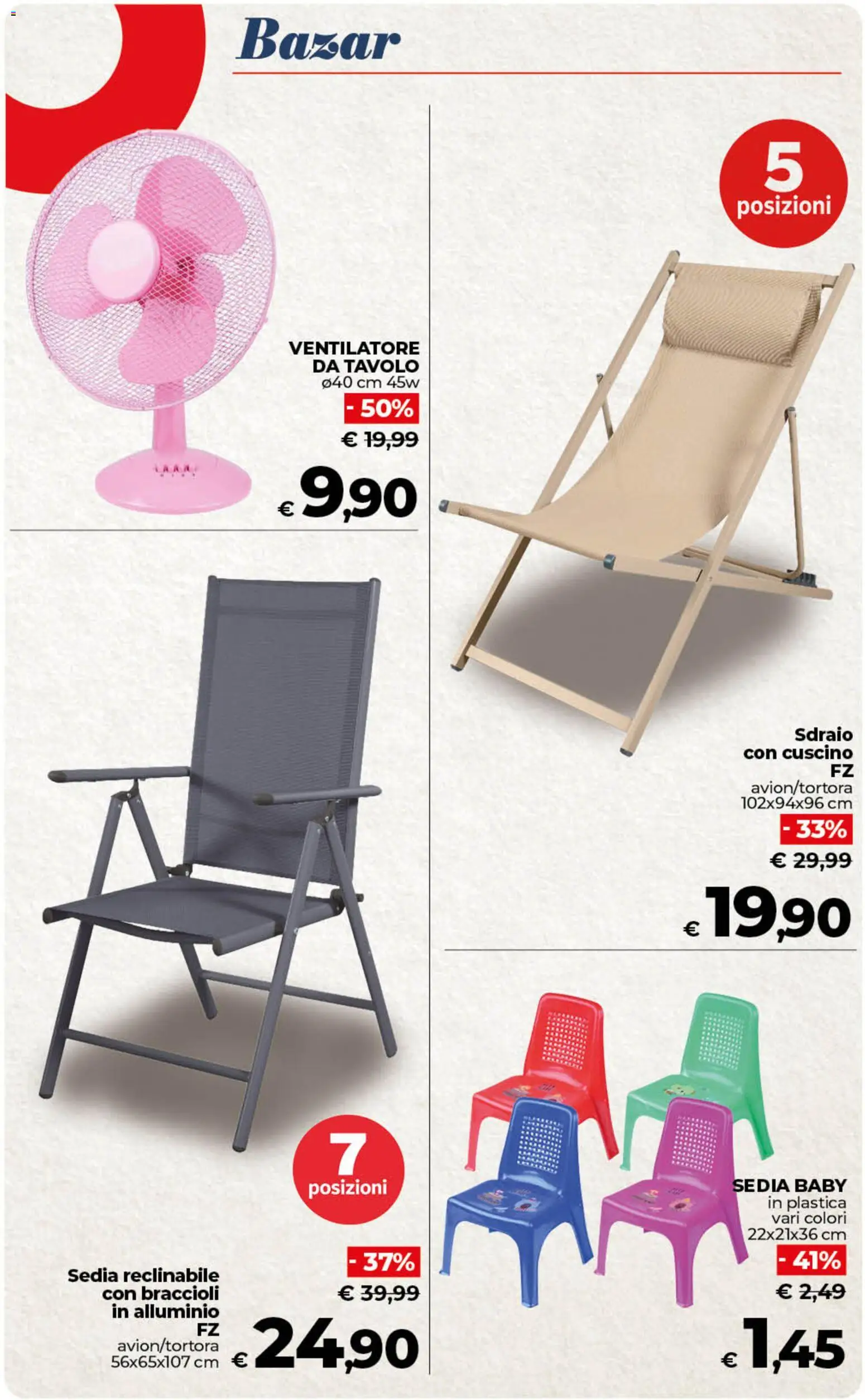 Volantino COOP del 10/07/2026 | Pagina: 46 | Prodotti: Ventilatore, Alluminio, Cuscino, Sedia