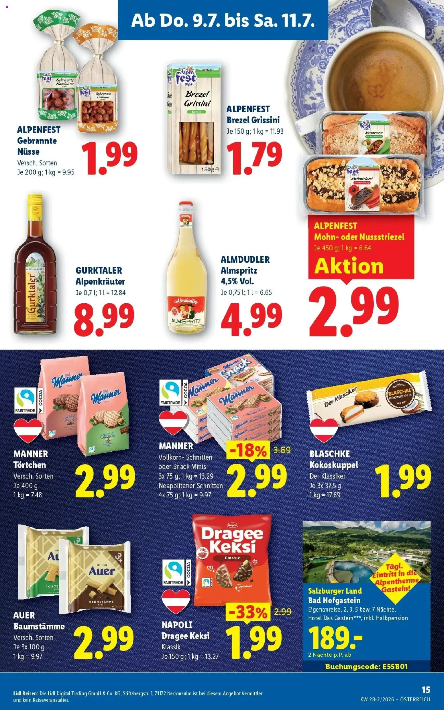 Lidl Flugblatt - Wien, Langenzersdorf, Zwettl gültig ab 09.07.2026 | Seite: 17 | Produkte: Nüsse, Bad