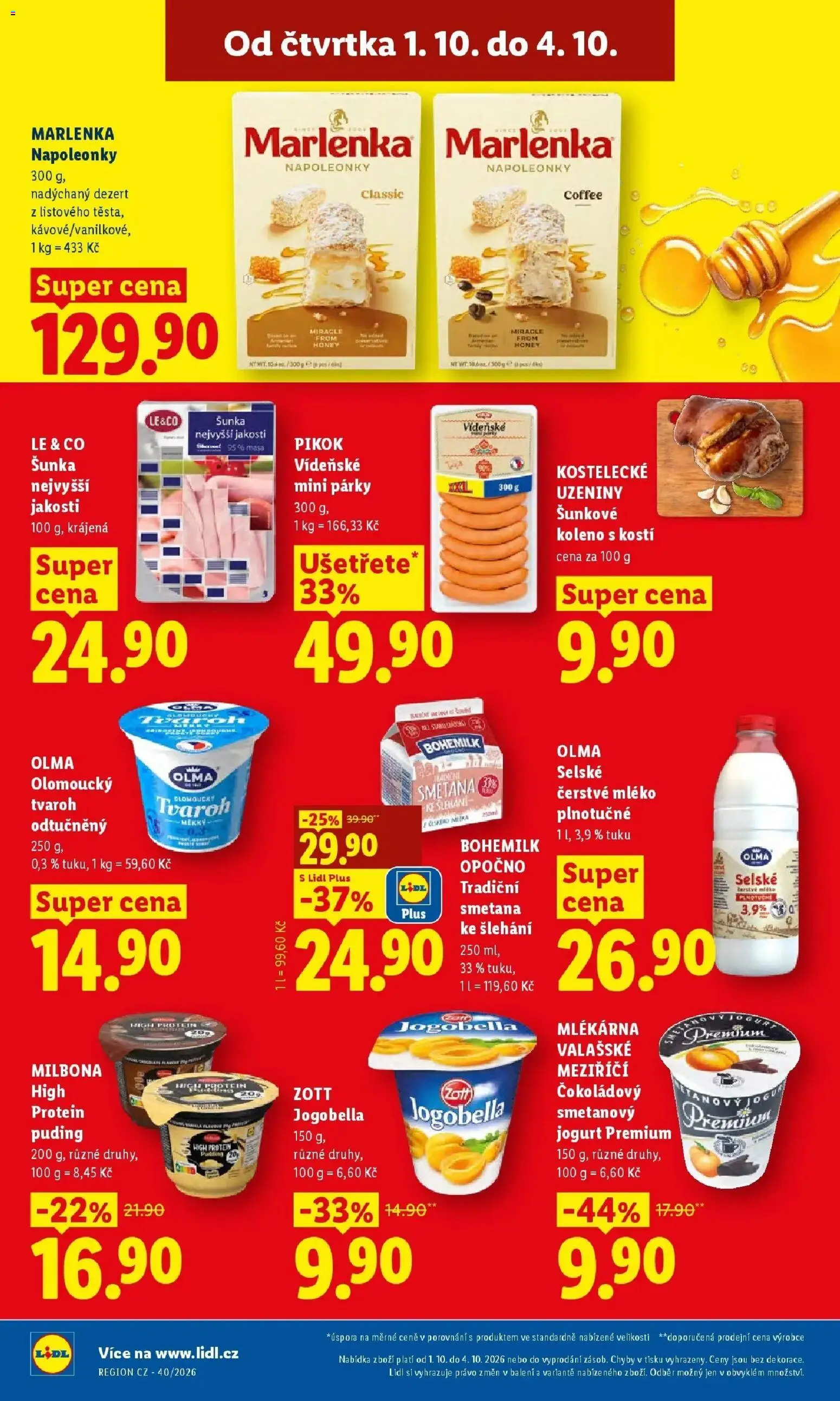 Lidl leták od 01.10.2026 - Nový akční leták | Strana: 28 | Produkty: Mléko plnotučné, Mléko, Jogurt, Dezert