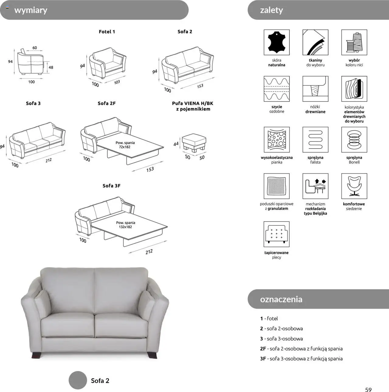 Black Red White Gazetka - Katalog mebli wypoczynkowych MAOS od 27.08.2024 | Strona: 59 | Produkty: Sofa, Fotel