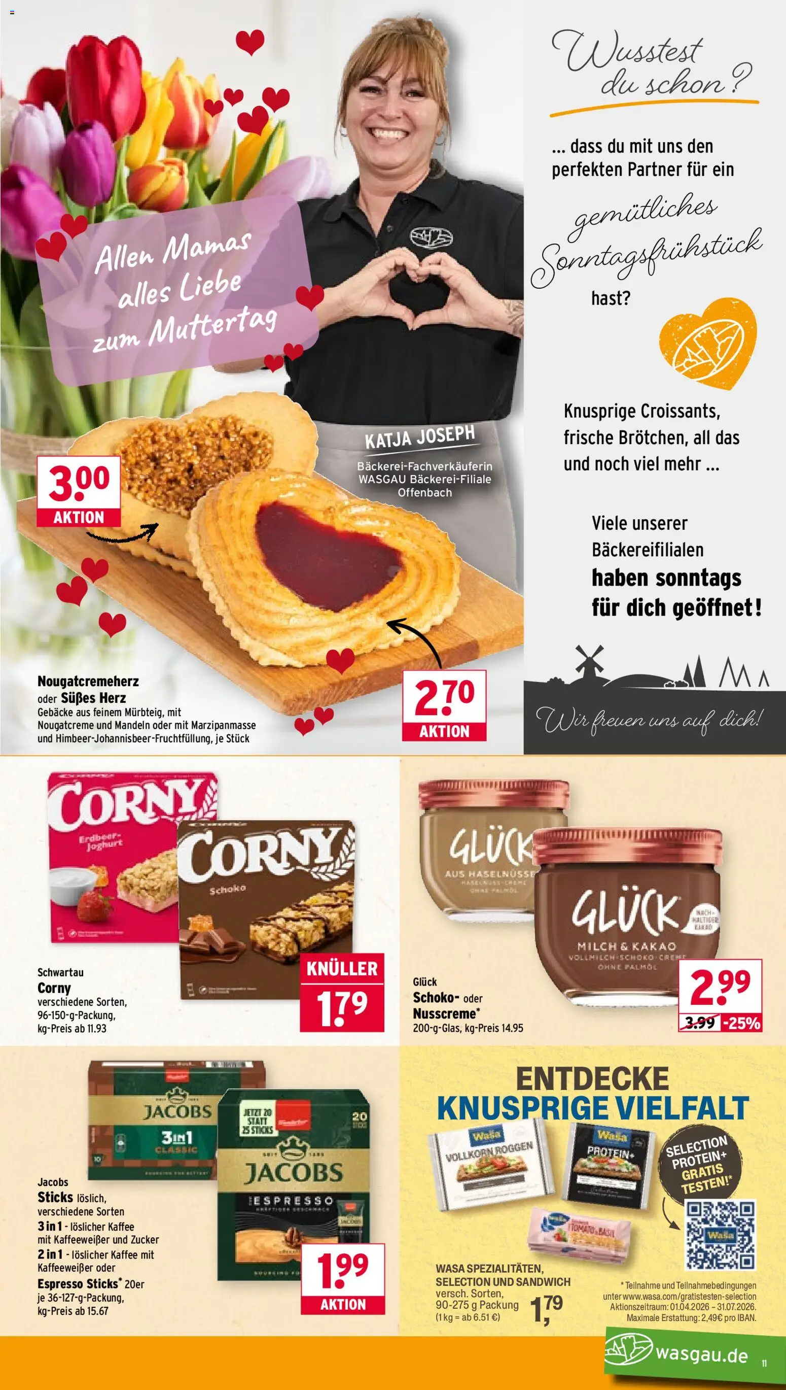 Wasgau Prospekt 	 – gültig ab 04.05.2026 | Seite: 11 | Produkte: Joghurt, Kaffee, Creme, Zucker