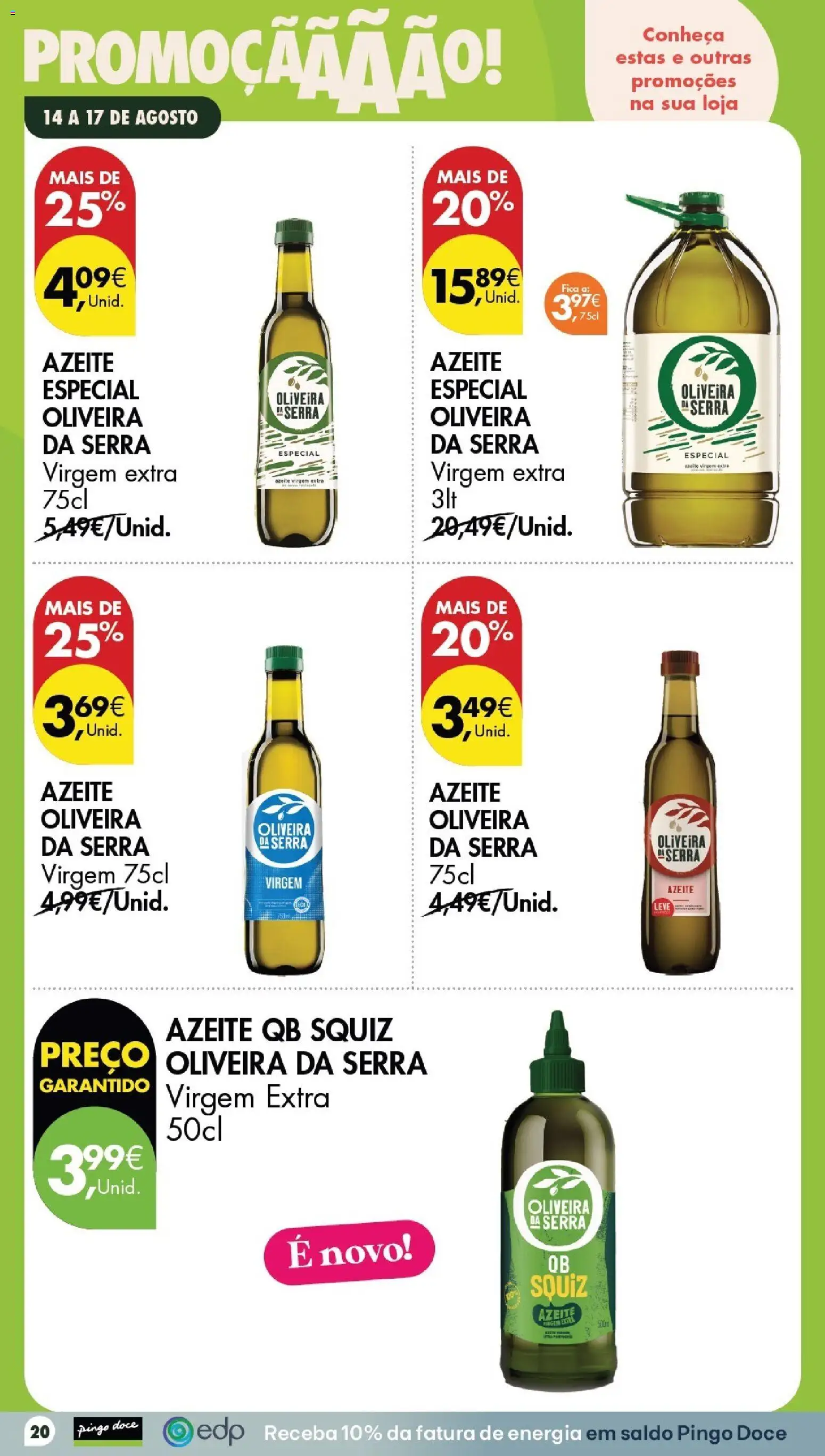 Pingo Doce Poupe este Fim de Semana │ válido de 14/08/2026 | Página: 20 | Produtos: Azeite, Azeite virgem extra