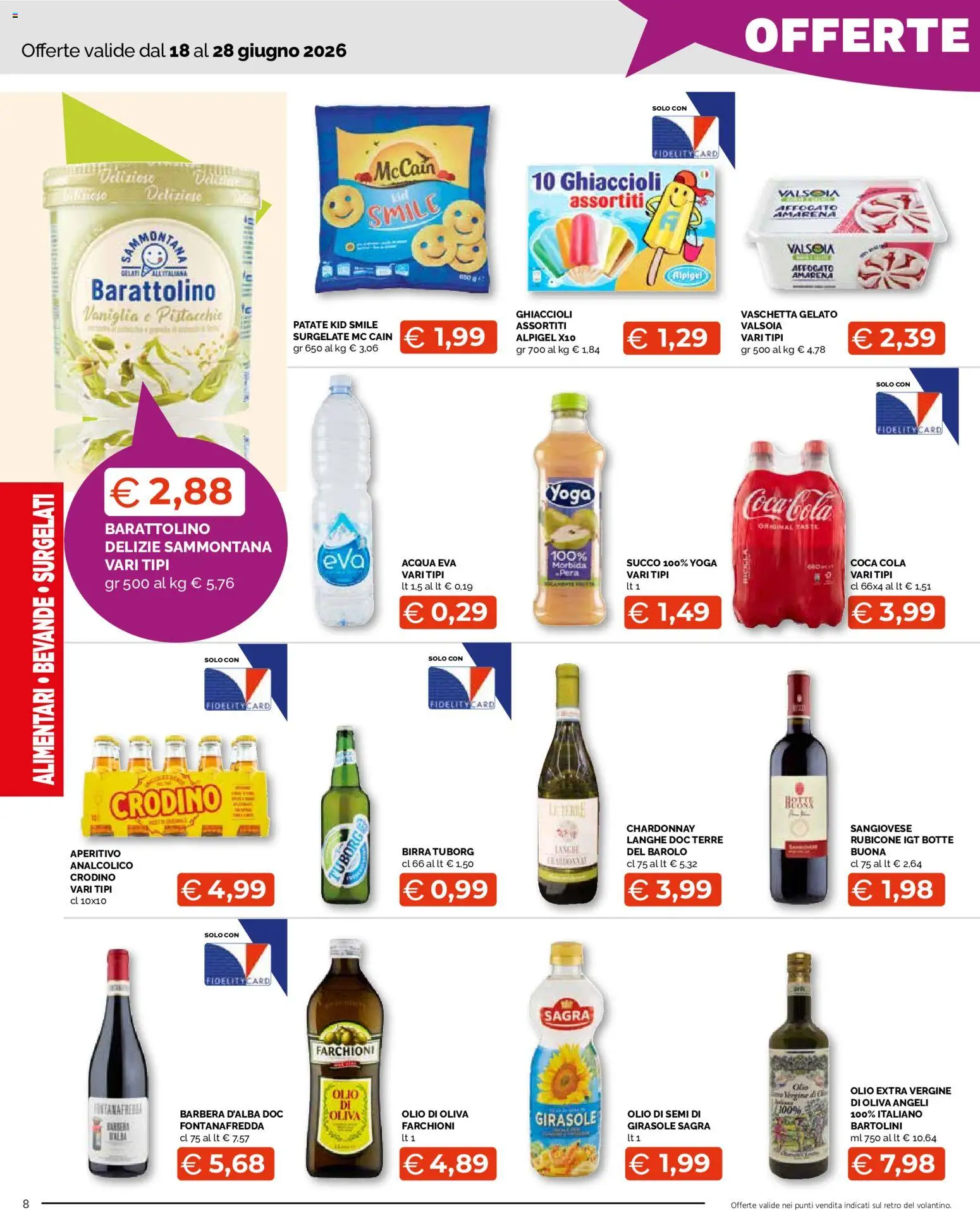 Volantino Mercatò del 18.06.2026 | Pagina: 8 | Prodotti: Ghiaccioli, Gelato, Olio, Aperitivo