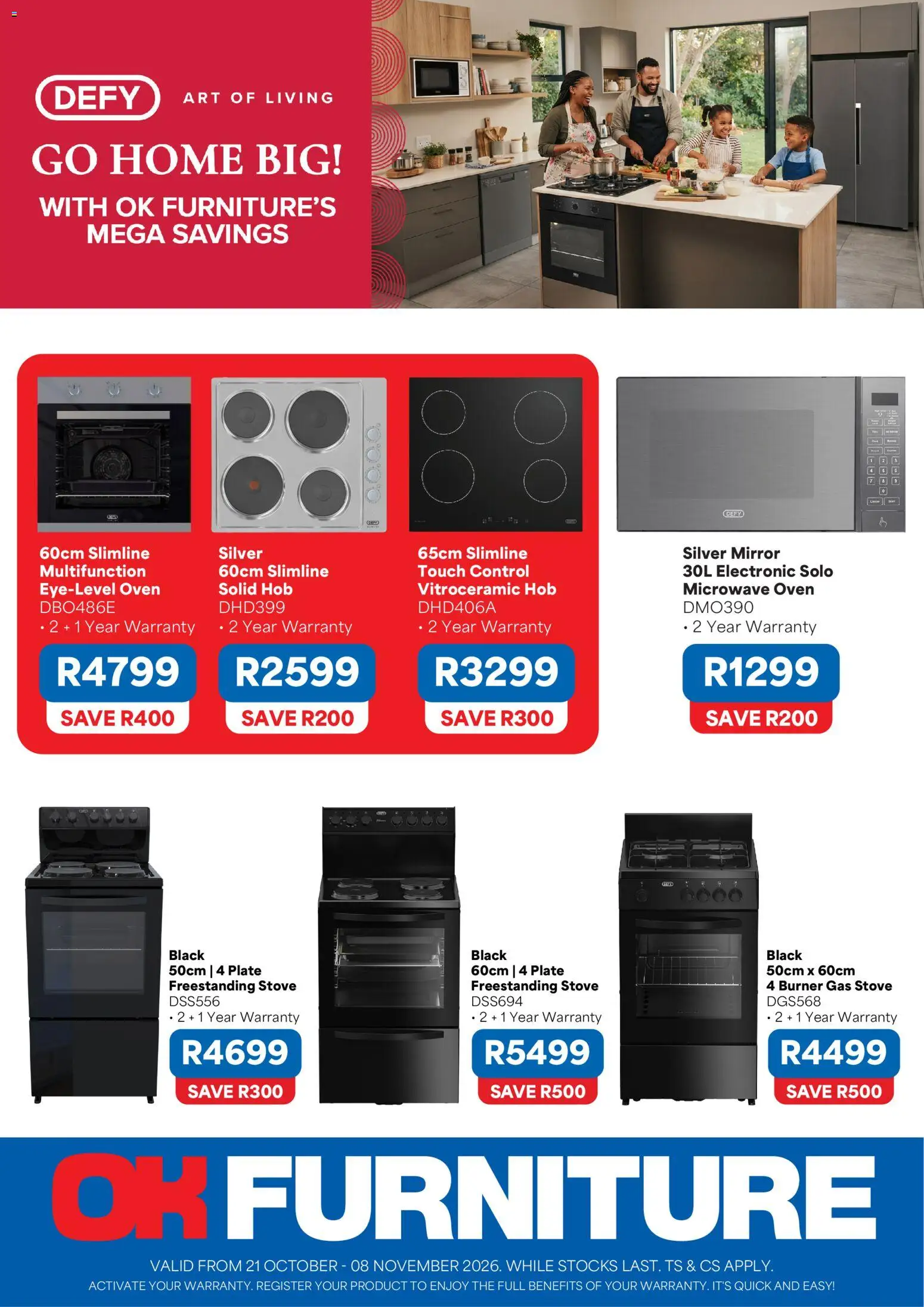 New OK Furniture catalogue – valid from 21/10/2026 | Page: 1 | Products: Art, Oven, Hob, Mirror