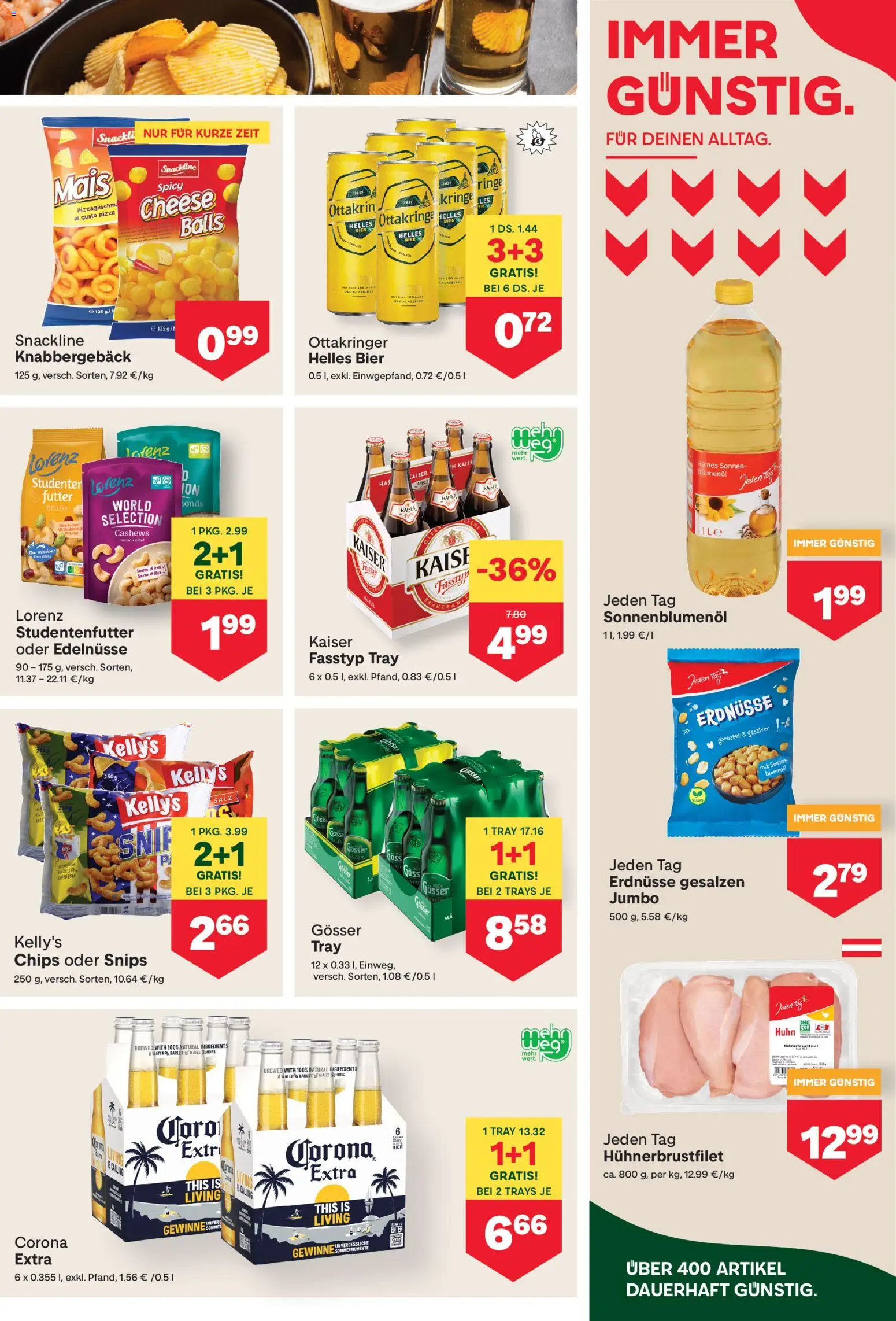 MPREIS Flugblatt gültig ab 02.07.2026 | Seite: 9 | Produkte: Chips, Salz, Pizza, Bier