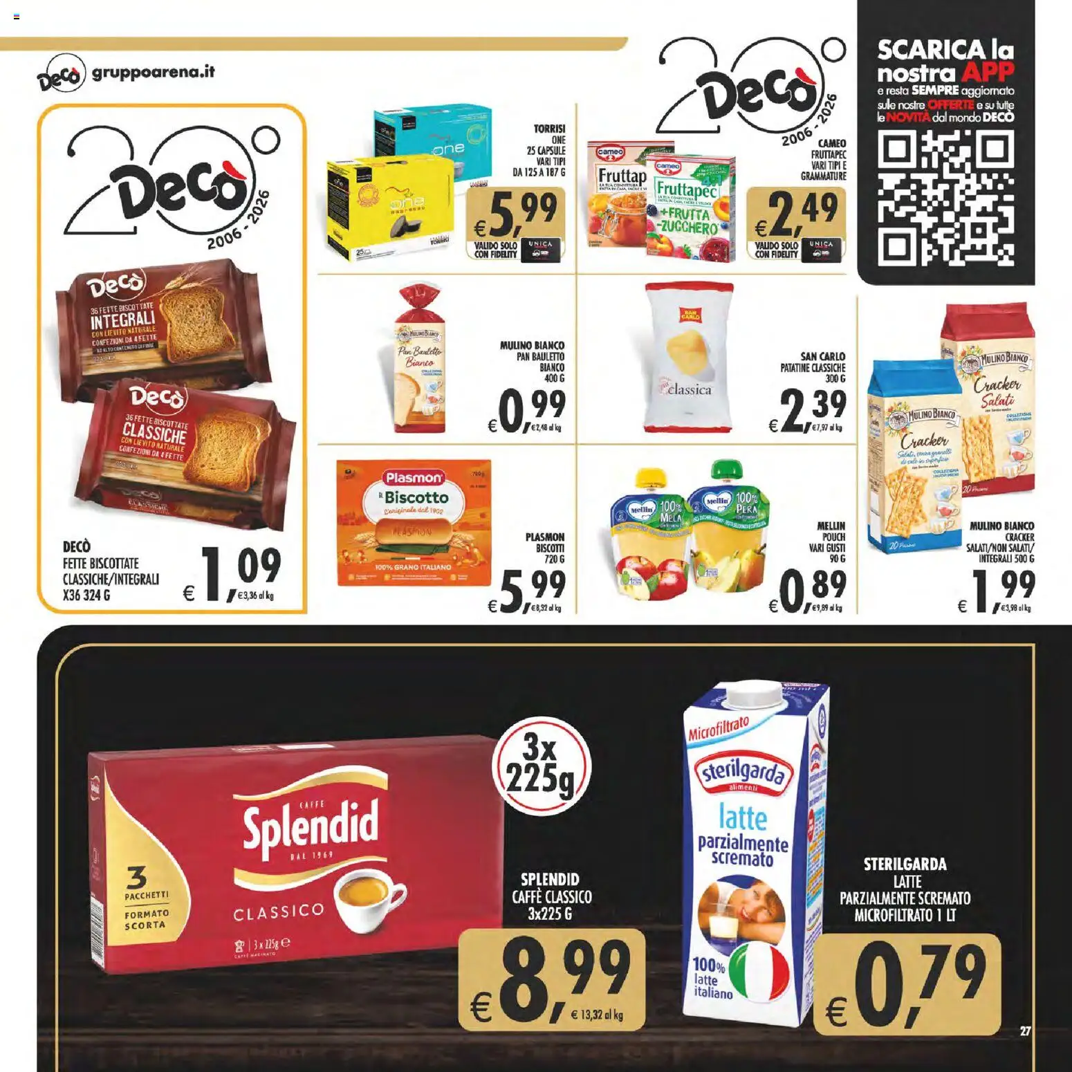 Volantino Decò del 29.05.2026 | Pagina: 27 | Prodotti: Patatine, Biscotti, Pera, Fette biscottate