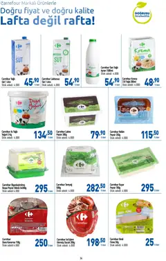 22.04.2026 tarihinden itibaren geçerli olan CarrefourSA kataloğu önizlemesi | Sayfa: 34 | Ürünler: Peynir, Yoğurt, Krema, Hindi füme