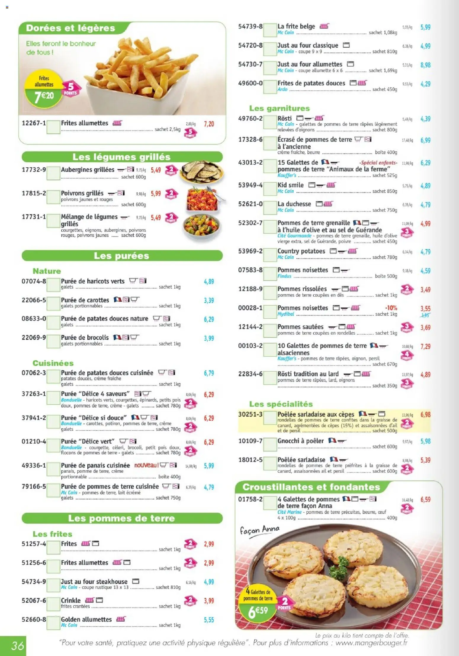 {H1} | Page: 36 | Produits: Noisettes, Frites, Sel, Poivre