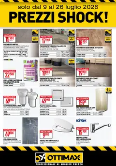 Anteprima del volantino Ottimax volantino valido a partire dal 09/07/2026 | Pagina: 2 | Prodotti: Piastrelle, Colla, Doccia, Vaso