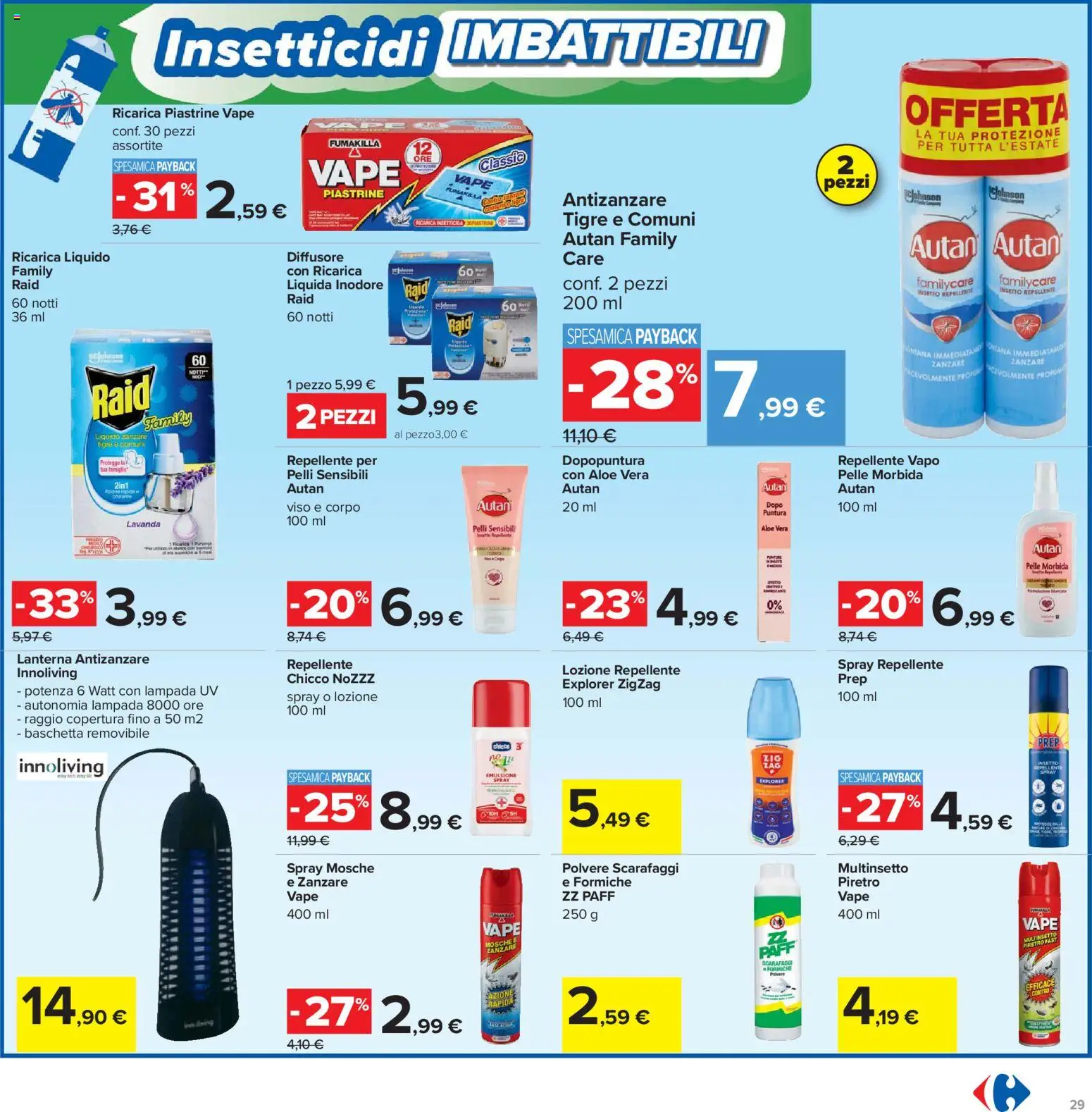 Volantino Carrefour del 19.05.2026 | Pagina: 29 | Prodotti: Antizanzare, Lavanda, Insetticida, Aloe vera