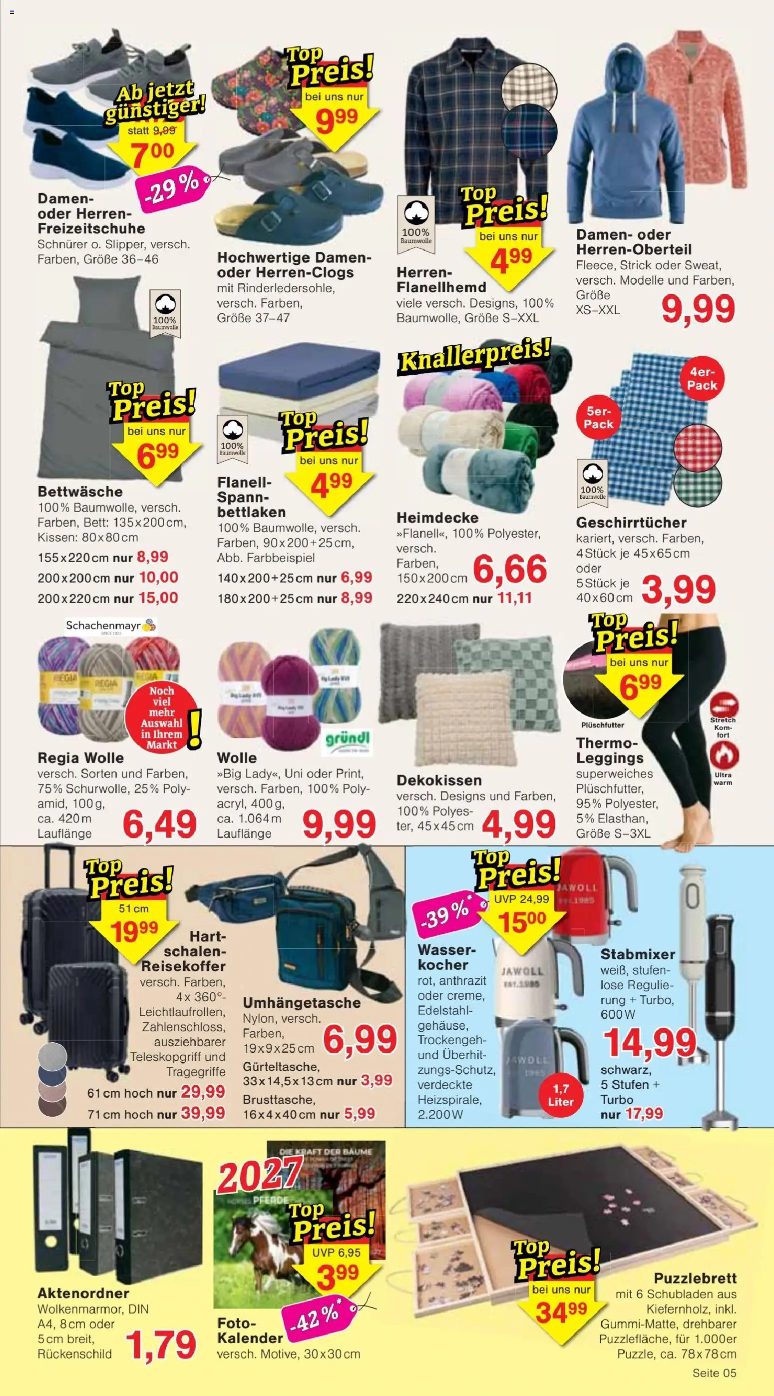 Jawoll Prospekt – gültig ab 07.09.2026 | Seite: 9 | Produkte: Kissen, Bettwäsche, Wasser, Stabmixer