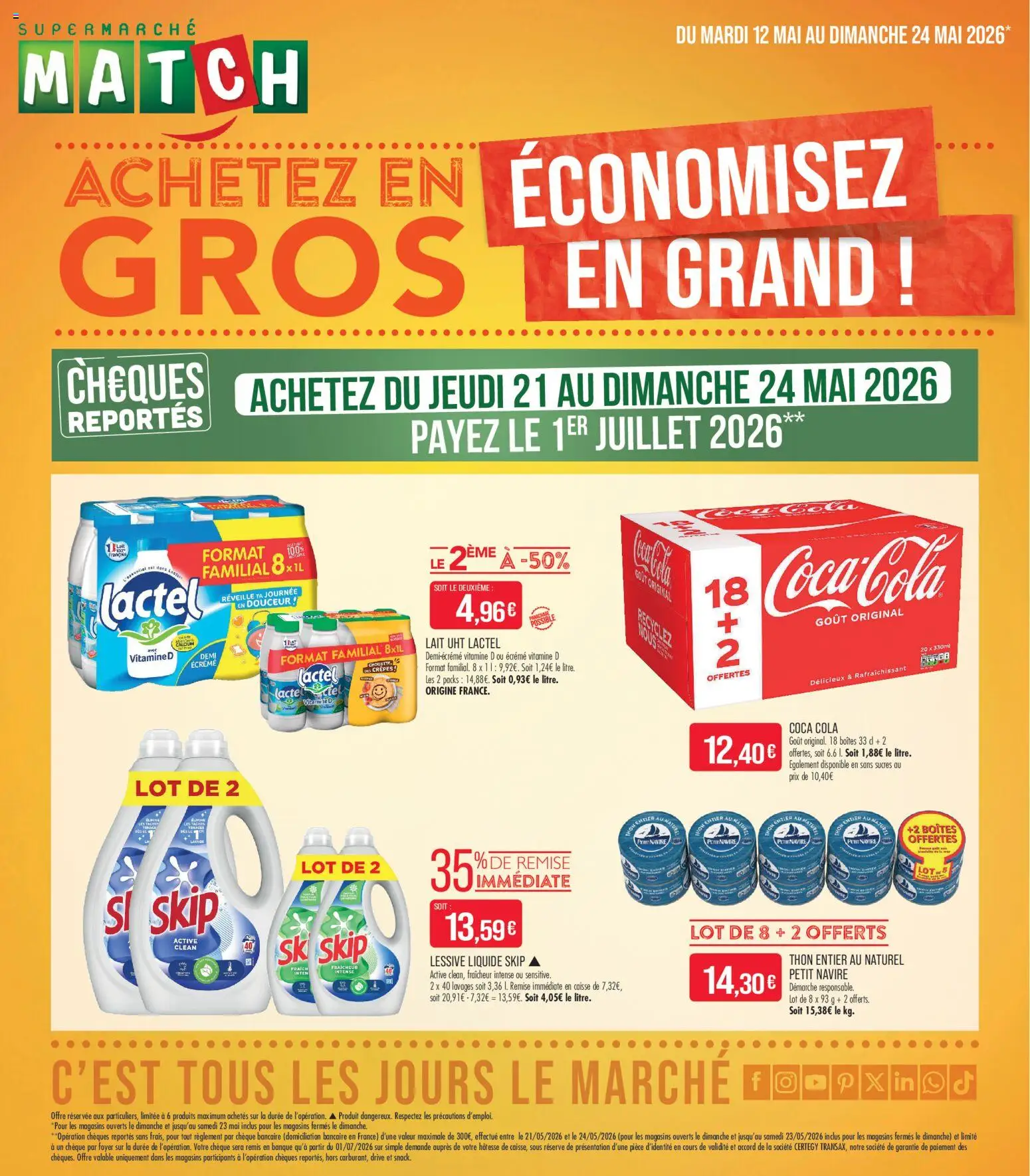 {H1} | Page: 1 | Produits: Lessive liquide Skip, Thon, Lessive, Coca cola