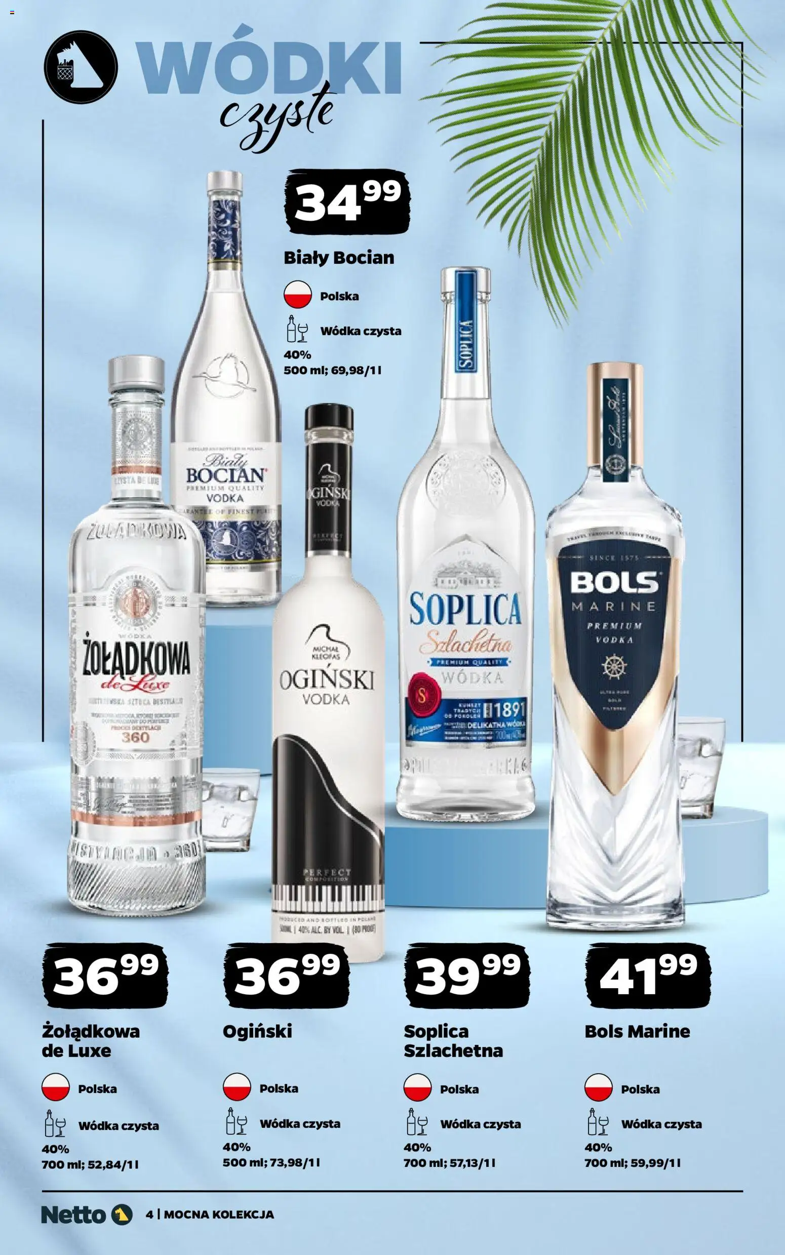 Netto gazetka - Mocna Kolekcja od 06.07.2026 | Strona: 4 | Produkty: Ogiński, Soplica wódka, Vodka, Wódka