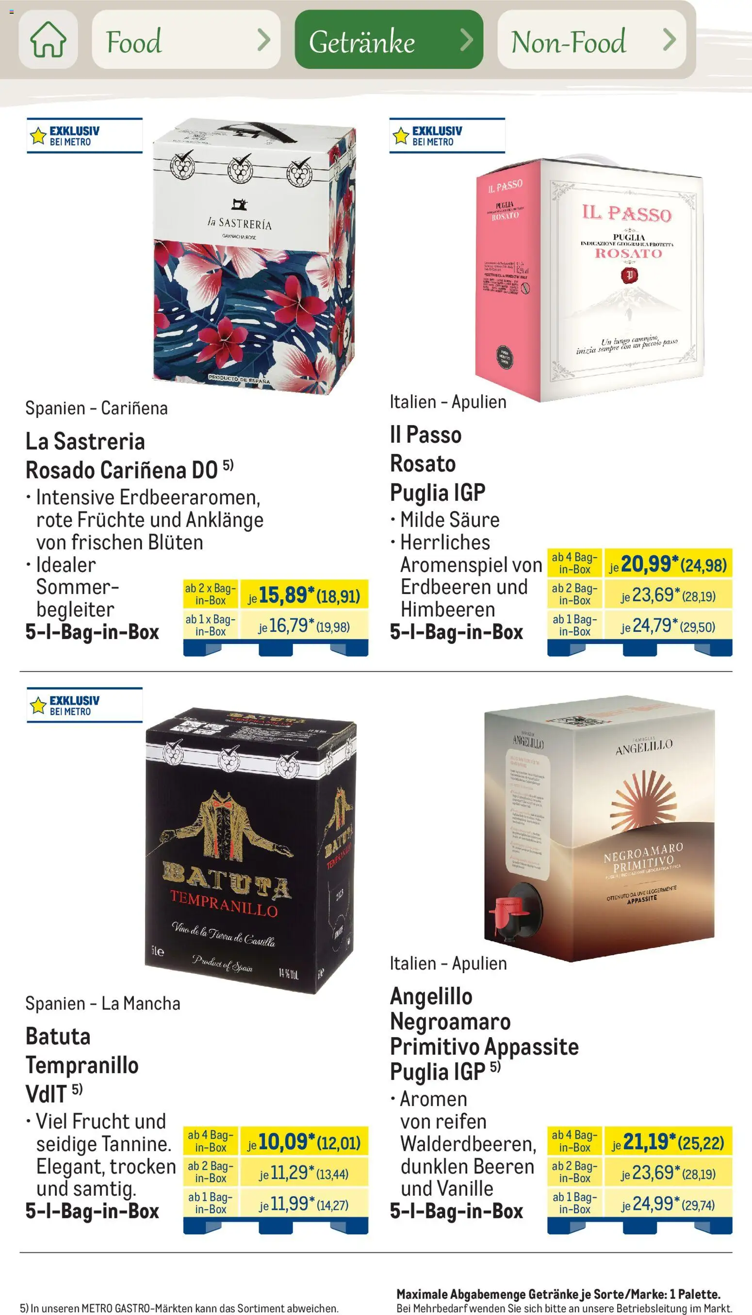 Metro Saisonkatalog Outdoor Dining – gültig ab 01.06.2026 | Seite: 69 | Produkte: Himbeeren, Erdbeeren