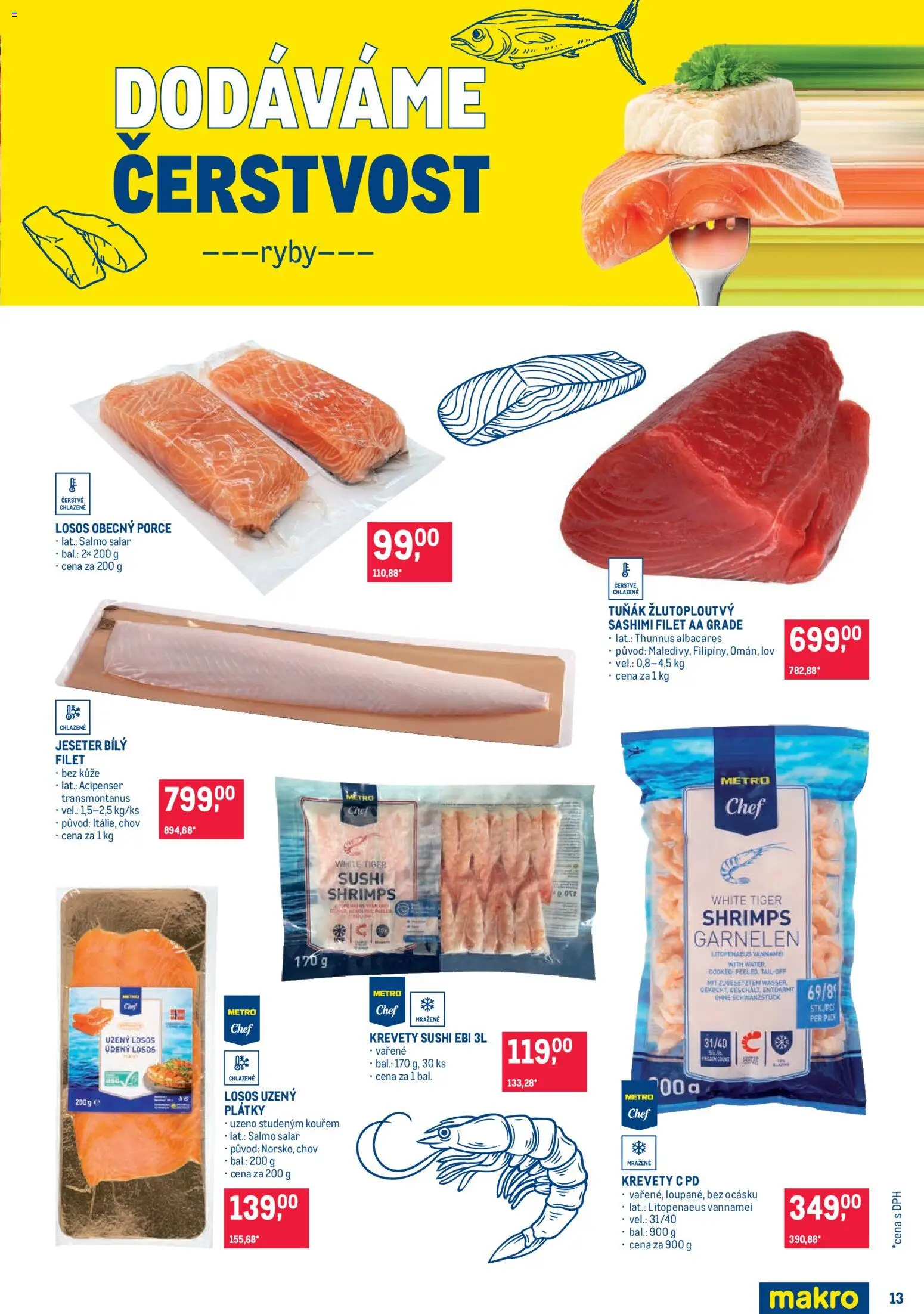 Makro leták - Pro milovníky jídla od 21.10.2026 | Strana: 13 | Produkty: Tuňák, Tiger, Losos, Sushi