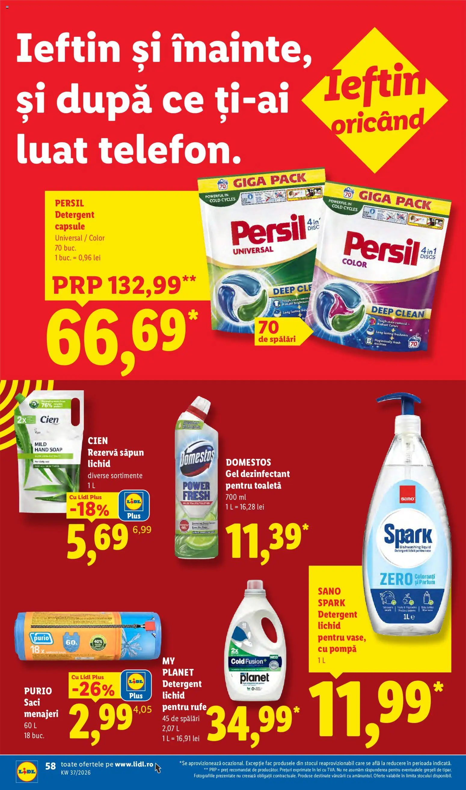 Noul catalog Lidl – valabil de la 07.09.2026 | Pagină: 58