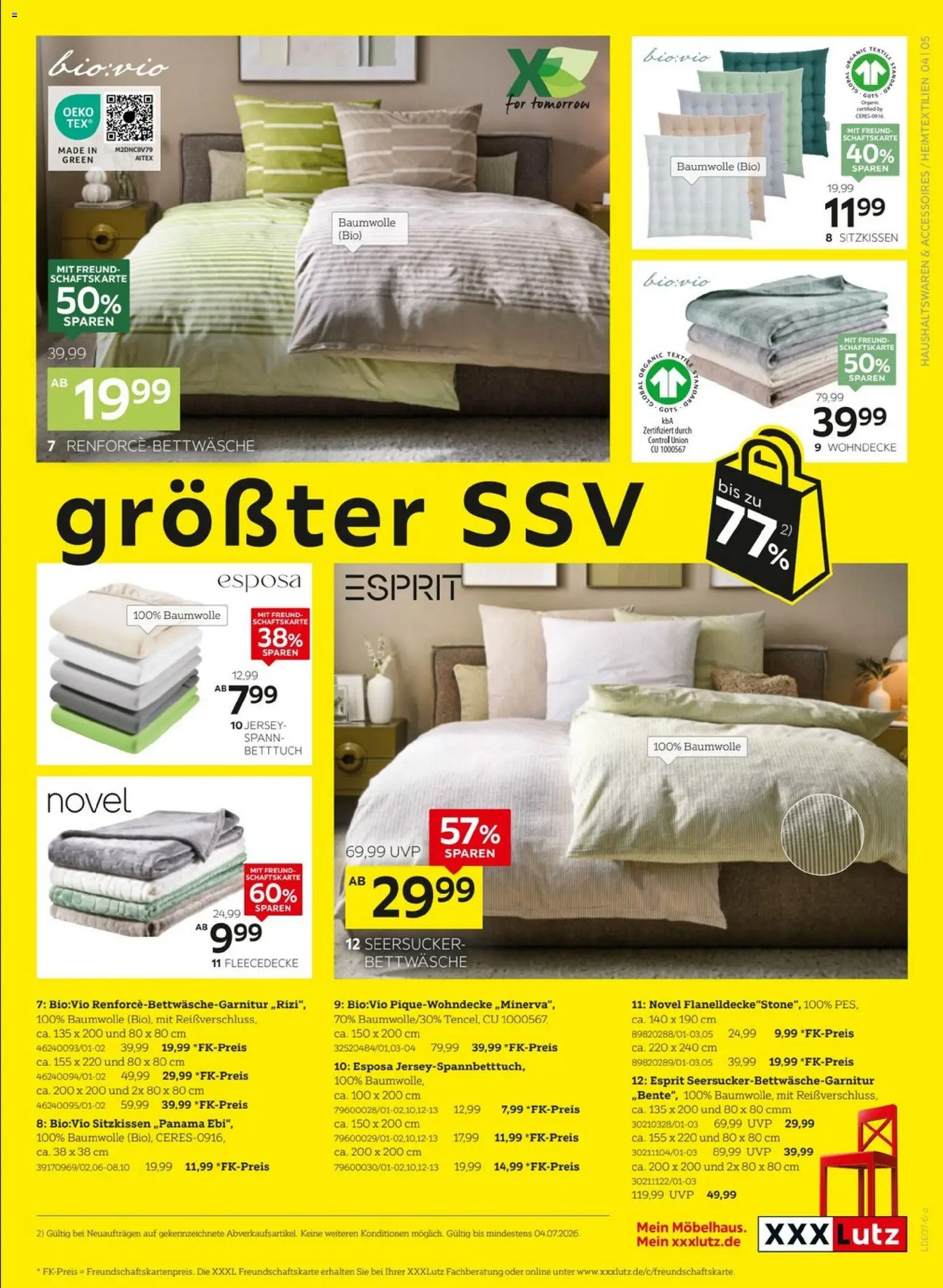 XXXLutz Deutschlands größter SSV 2 – gültig ab 20.06.2026 | Seite: 5 | Produkte: Bettwäsche