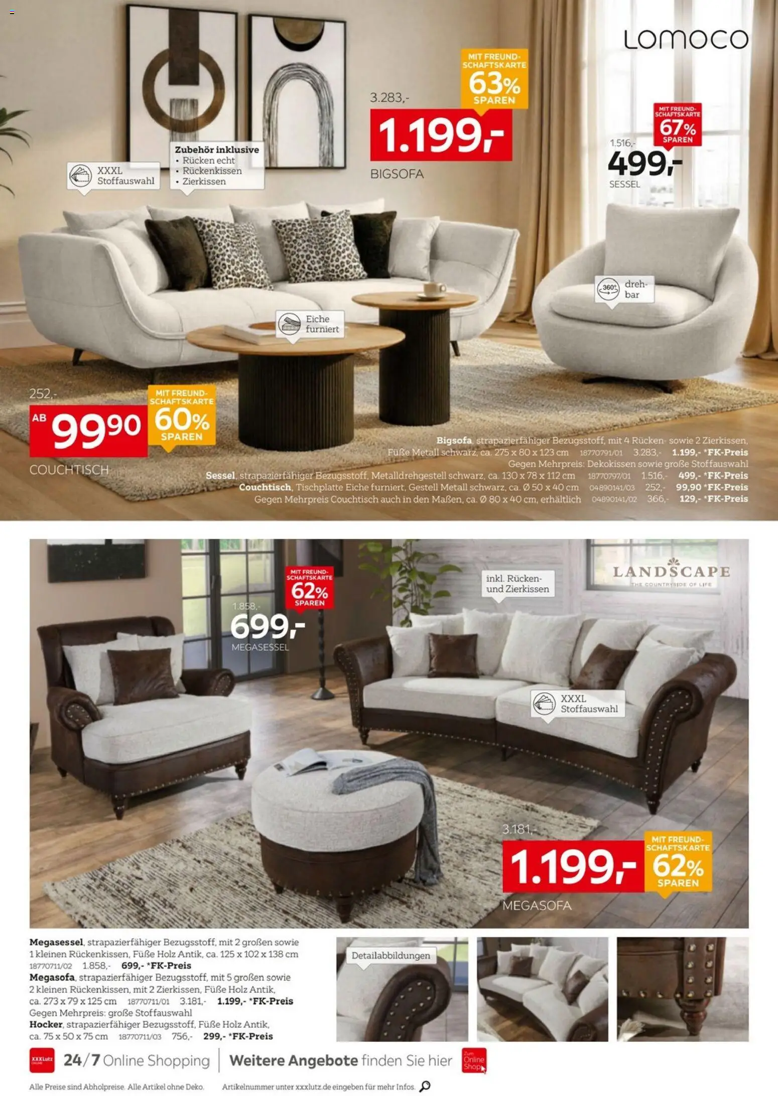 XXXLutz Junges Wohnen – gültig ab 04.07.2026 | Seite: 6 | Produkte: Bigsofa, Sessel, Couchtisch