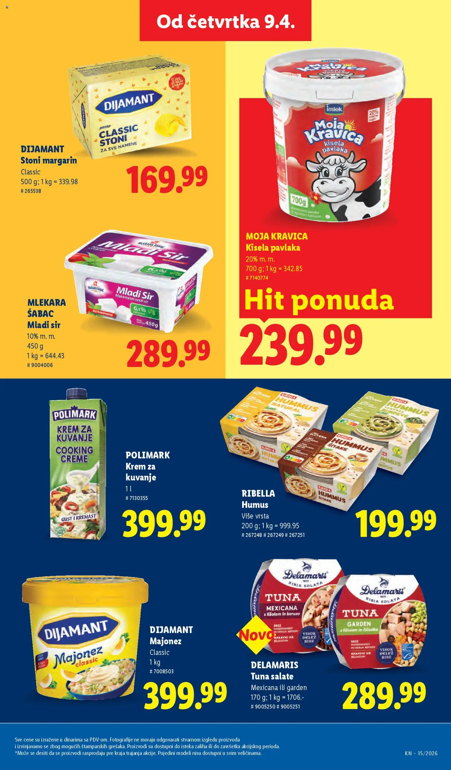Lidl katalog - važi od 09.04.2026 | Strana: 31 | Proizvode: Hummus, Margarin, Sir, Pavlaka