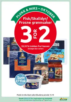 Forhåndsvisning av Joker kundeavis gyldig fra 26/10/2026 | Side: 18 | Produkter: Sild, Grønnsaker, Reker, Laks