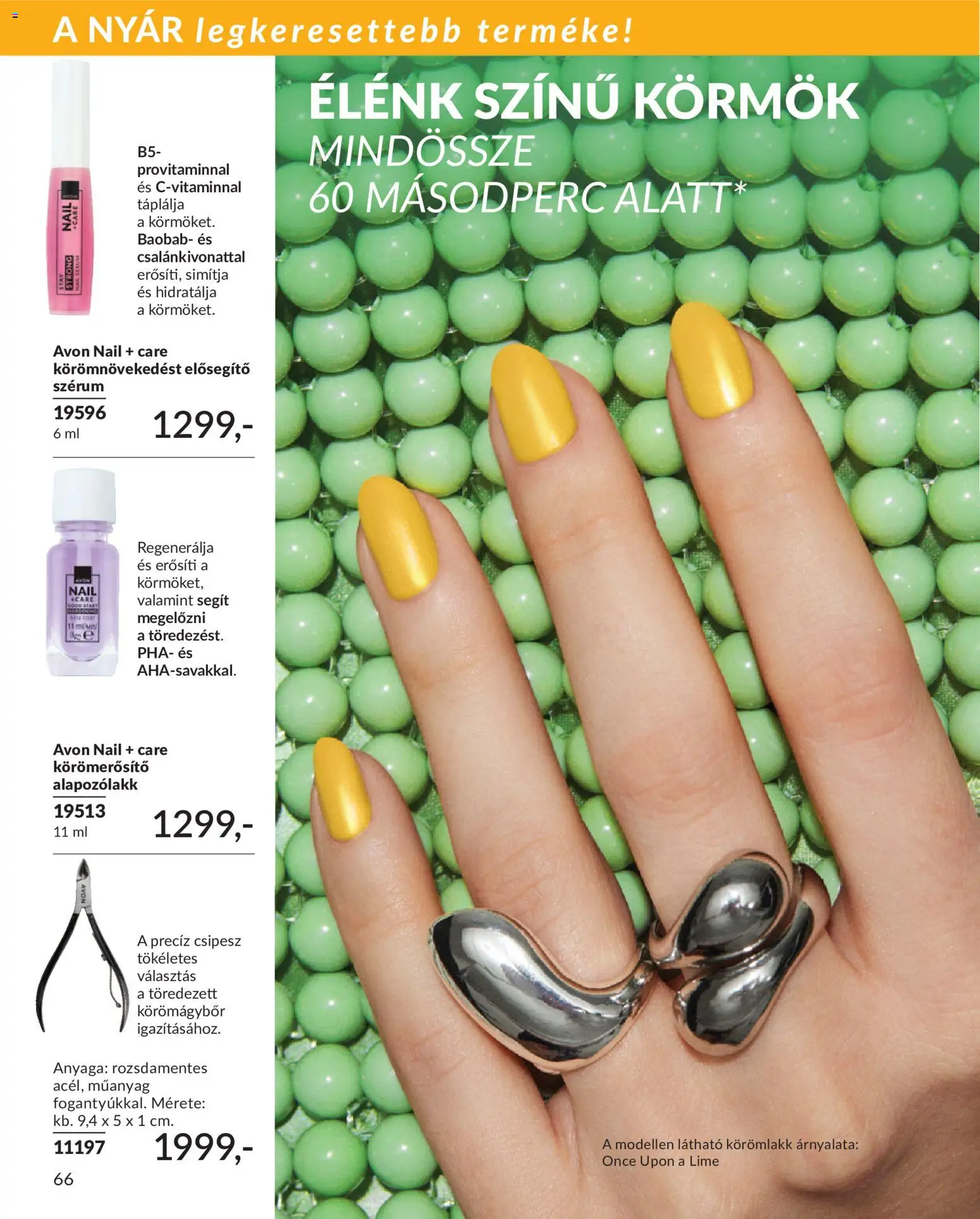 Avon akciós ujság - amely érvényes a következő dátumtól: 01.06.2026 | Oldal: 84 | Termékek: Lime, Körömlakk