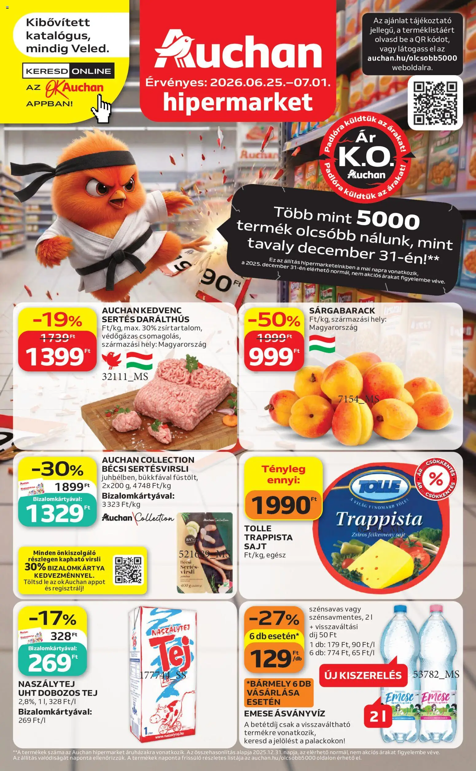 Auchan akciós ujság - amely érvényes a következő dátumtól: 2026.06.25. | Oldal: 1