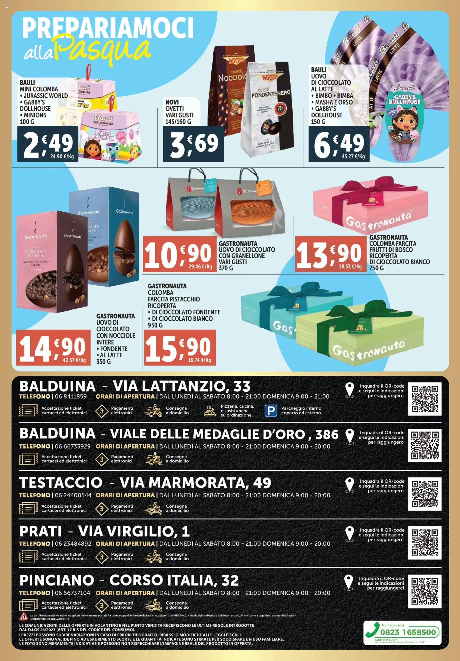 Volantino Decò del 06.03.2026 | Pagina: 6 | Prodotti: Latte, Nocciole, Telefono, Sushi