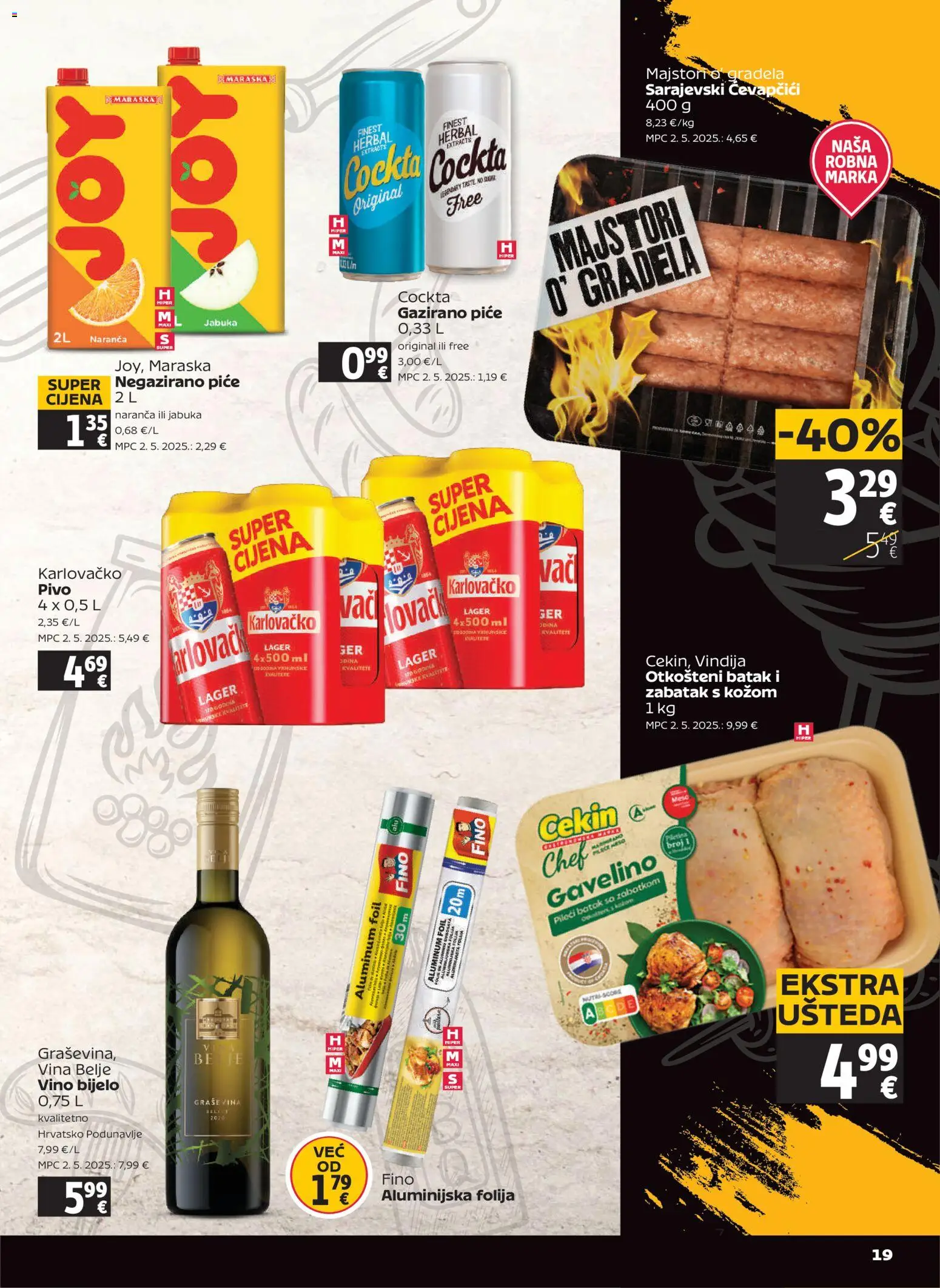 Tommy katalog | vrijedi od 16.07.2026 | Stranica: 19 | Proizvodi: Vindija, Meso, Pileći batak, Ćevapčići