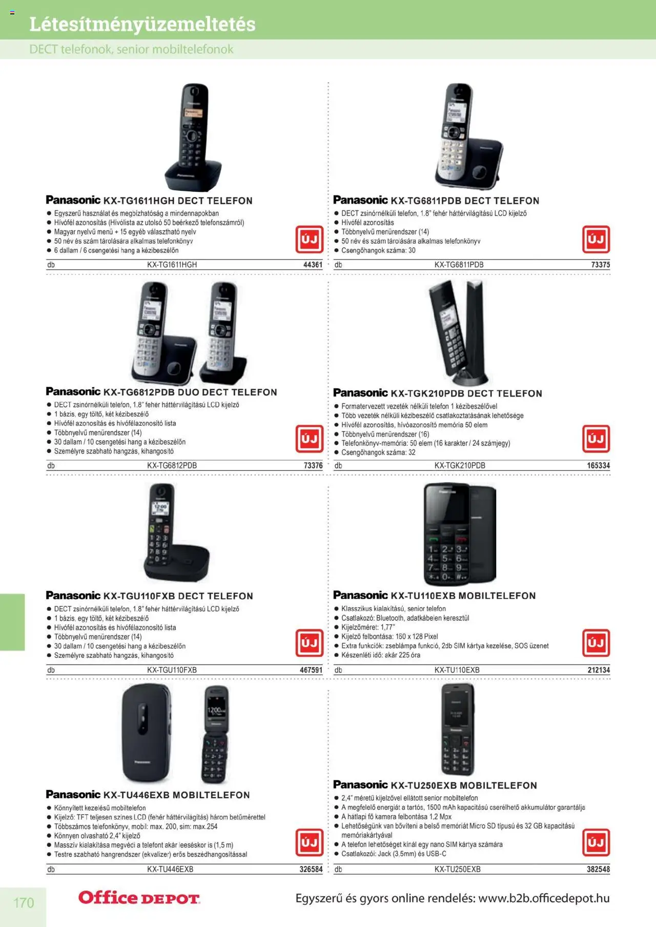 Office Depot akciós ujság - amely érvényes a következő dátumtól: 2025.04.10. | Oldal: 170 | Termékek: Telefon, Csatlakozó, Mobiltelefon, Elem