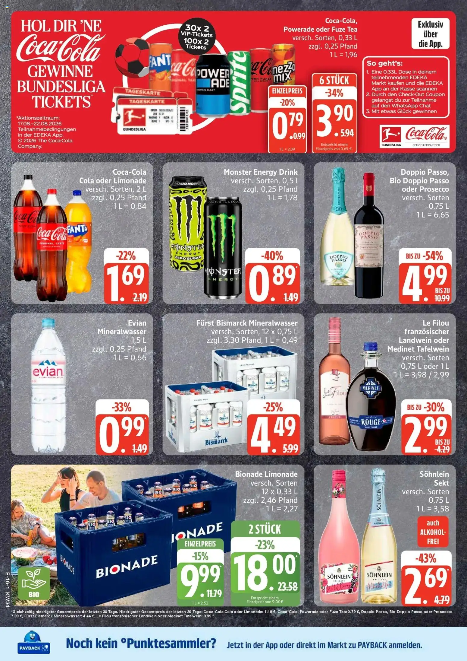 Edeka Prospekt Bad Schwartau (ab 17.08.2026) » Angebote Online | Seite: 21 | Produkte: Cola, Sekt, Limonade, Alkohol