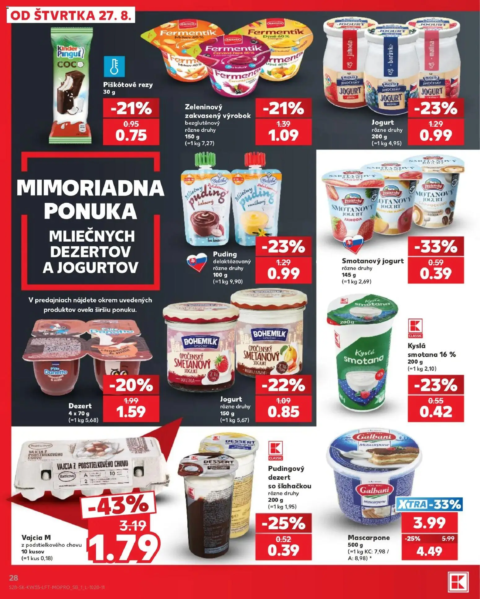 Kaufland SK akciós ujság - amely érvényes a következő dátumtól: 2026.08.27. | Oldal: 28