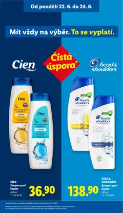 Náhled letáku CIEN Šampon proti lupům, CIEN Šampon proti lupům CLASSIC pH-skin neutral Dermatologically confirmed skin compatibility FOR DRY HAIR od 25.06.2026 | Strana: 25
