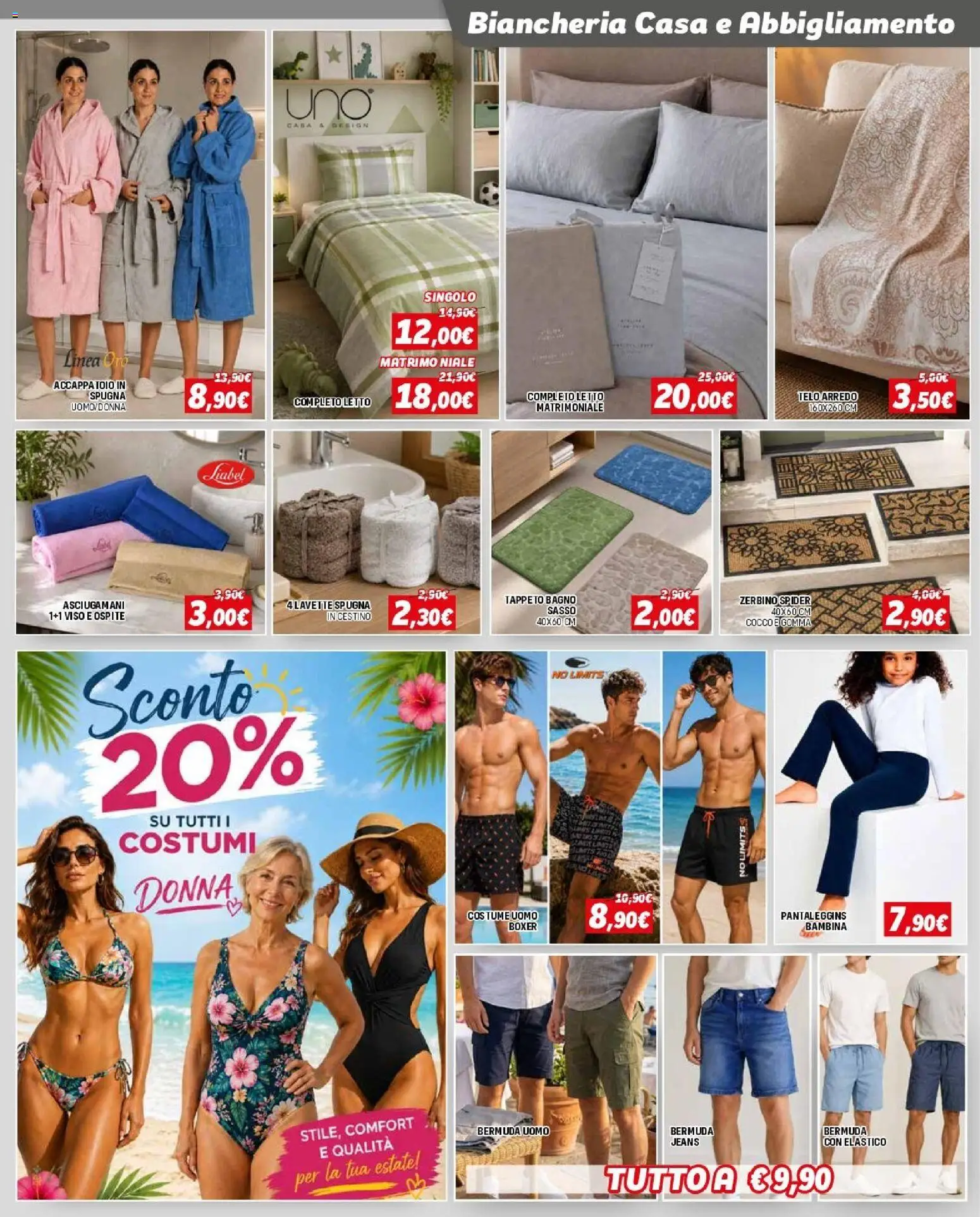 Volantino Orizzonte del 09/07/2026 | Pagina: 15 | Prodotti: Letto matrimoniale, Bermuda, Cocco, Cestino