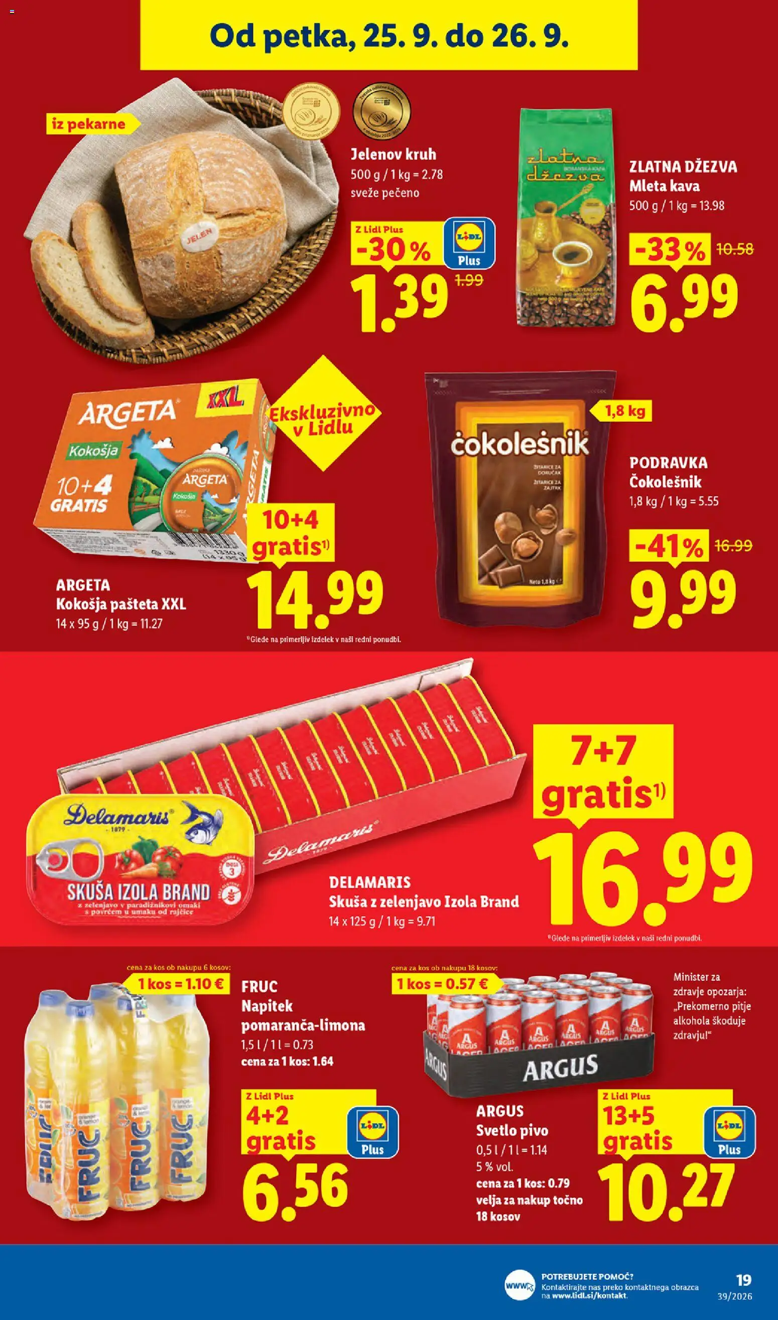 Novi Lidl katalog ponudbe – veljaven od 24.09.2026 | Stran: 35 | Izdelki: Čokolešnik, Kruh, Kava, Pivo