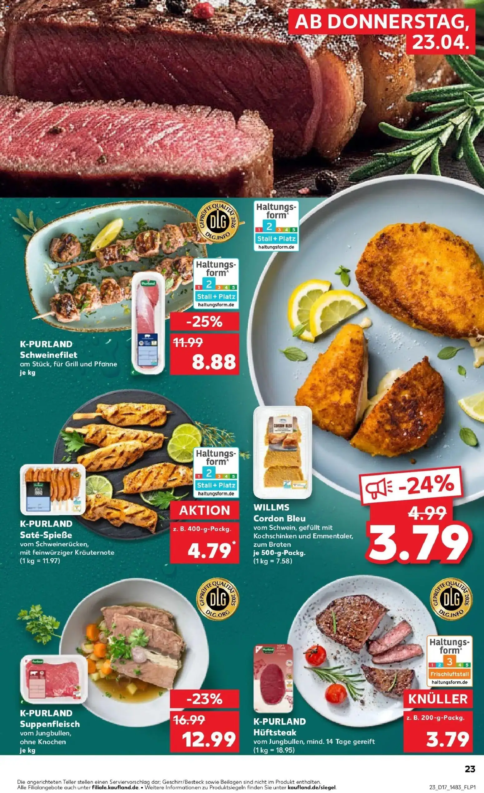 Kaufland Prospekt Ettlingen	 – gültig ab 20.04.2026 | Seite: 35 | Produkte: Grill, Suppenfleisch, Schweinerucken, Steak