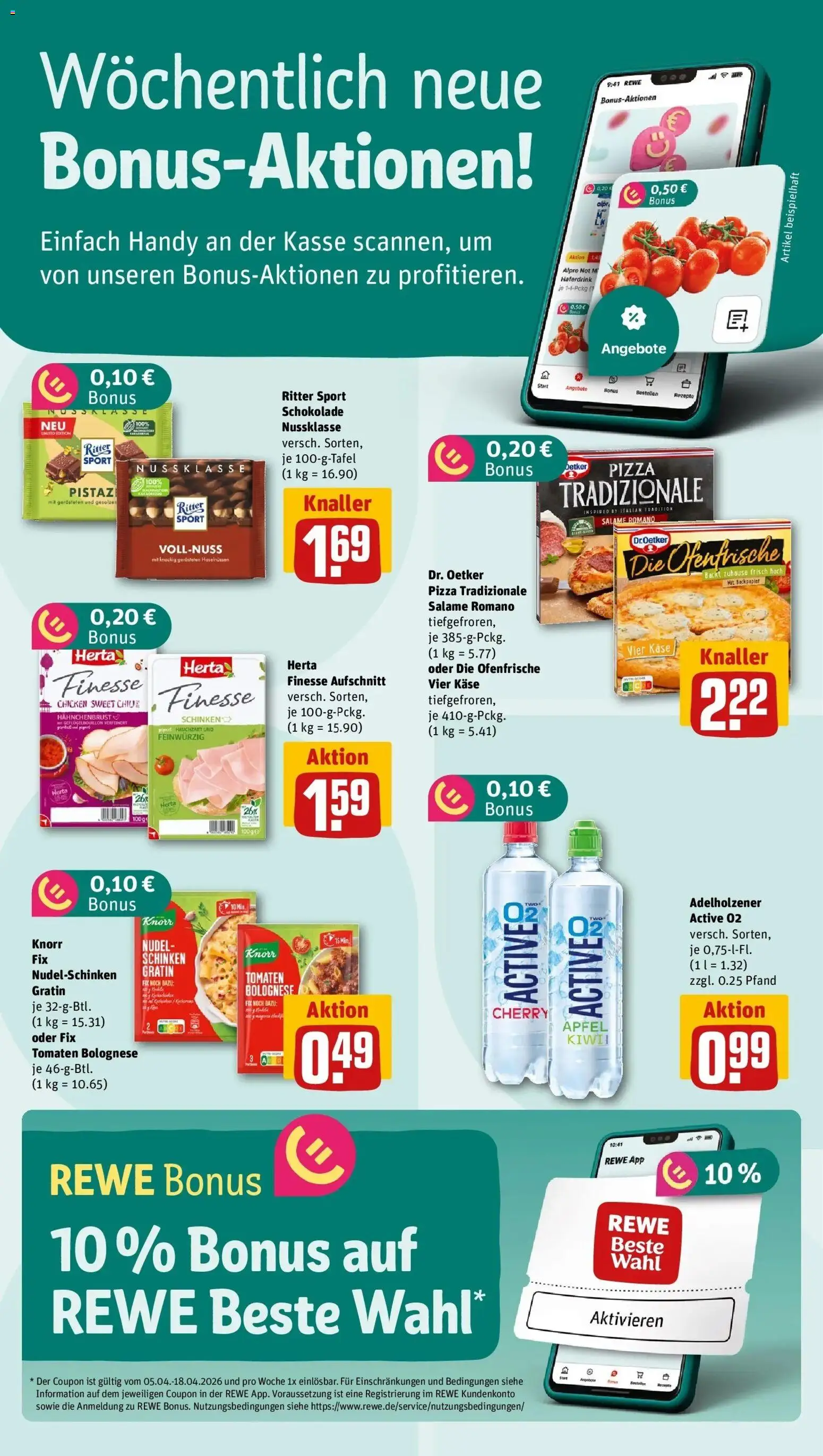 Rewe Prospekt Daun / Pützborn	 – gültig ab 05.04.2026 | Seite: 2 | Produkte: Schokolade, Adelholzener, Ofenfrische, Haferdrink
